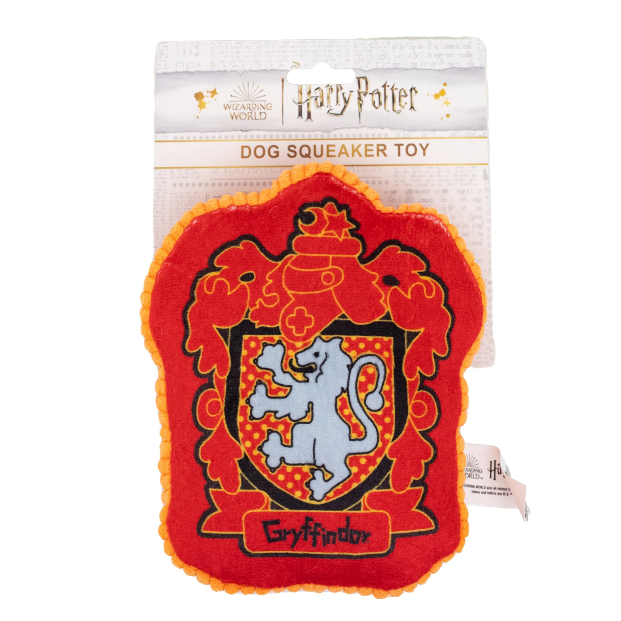 Dog Toy Squeaker Plush - Harry Potter Gryffindor Lion Charm Crest Red - Image 4