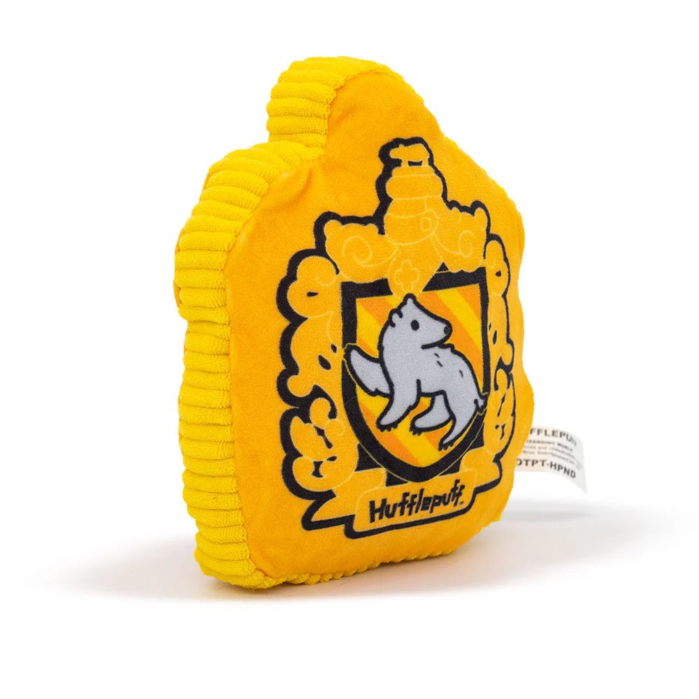 Dog Toy Squeaker Plush - Harry Potter Hufflepuff Badger Charm Crest Yellows - Image 2