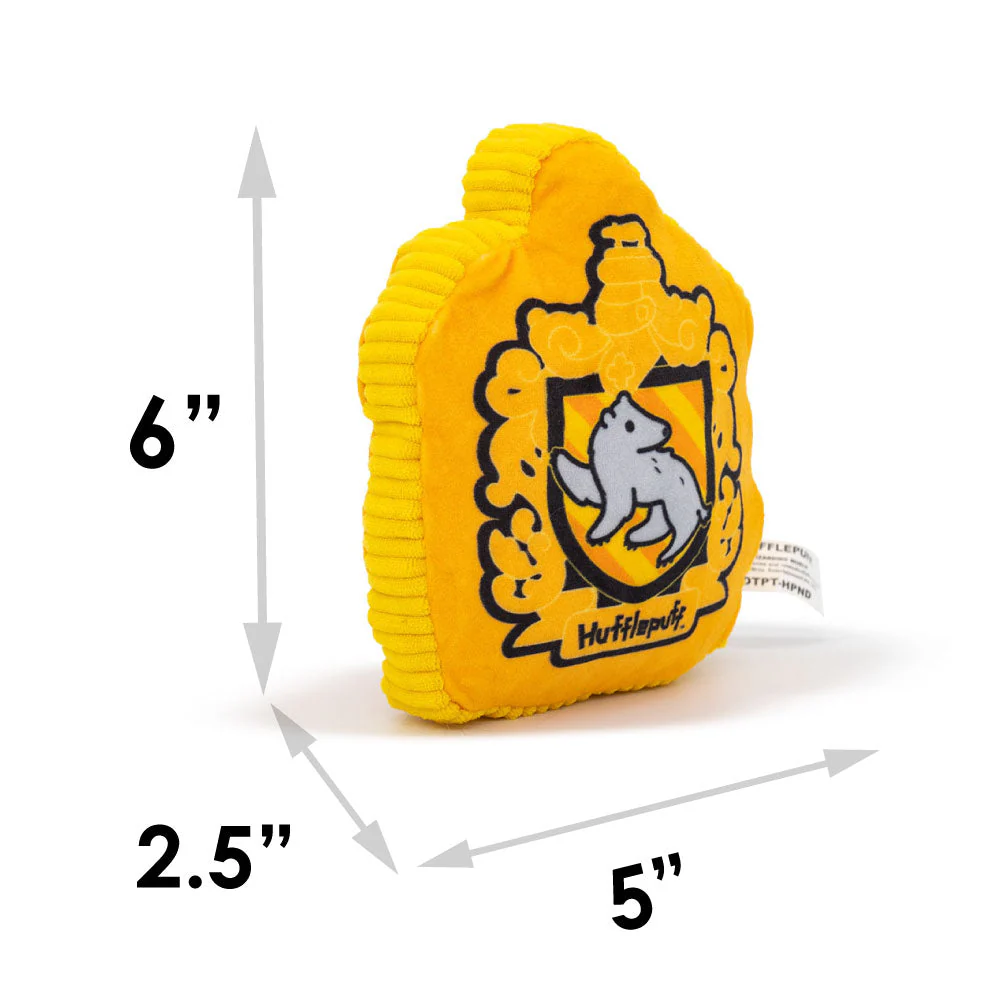 Dog Toy Squeaker Plush - Harry Potter Hufflepuff Badger Charm Crest Yellows - Image 4