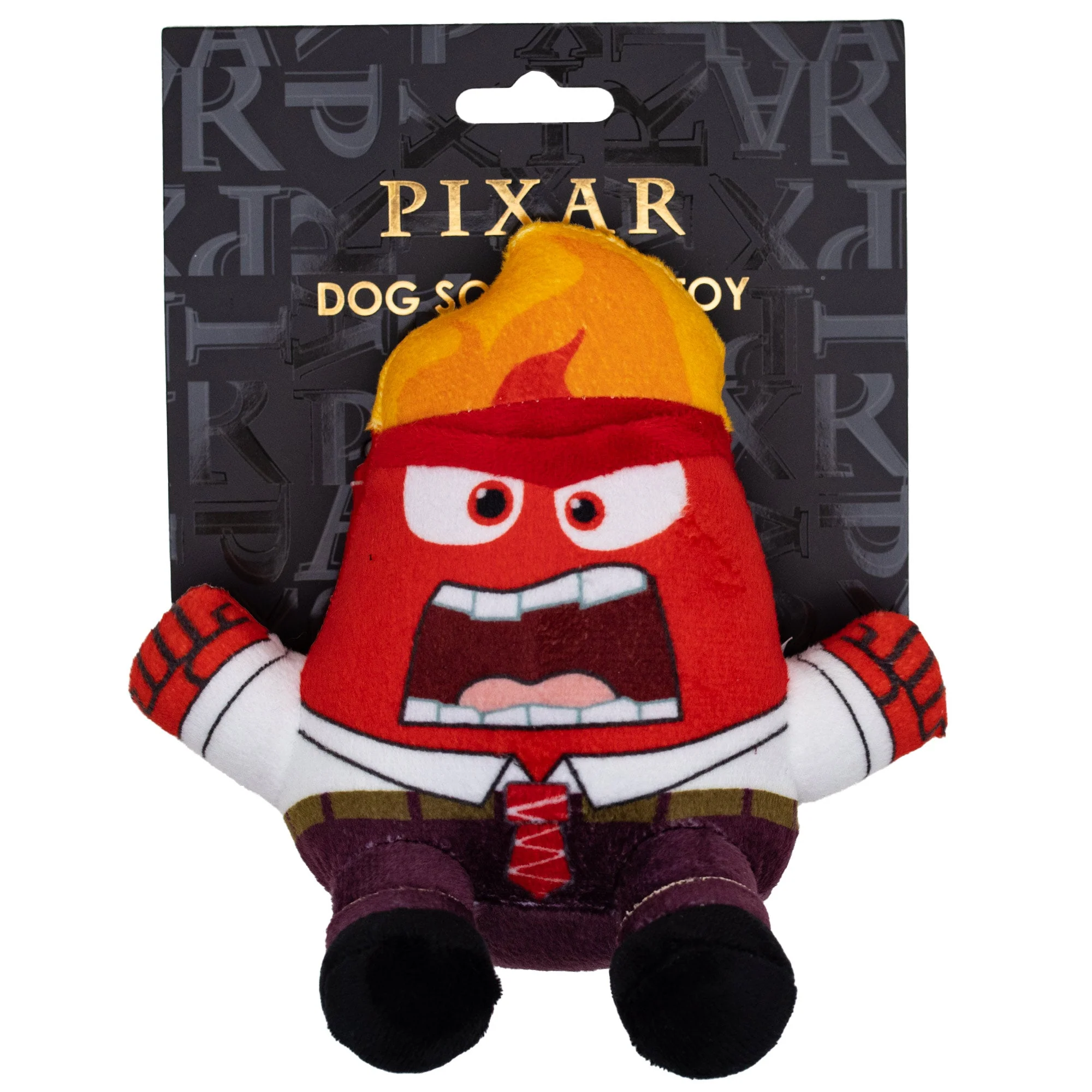 Dog Toy Squeaker Plush - Inside Out Anger Full Body Sitting Pose - Image 4
