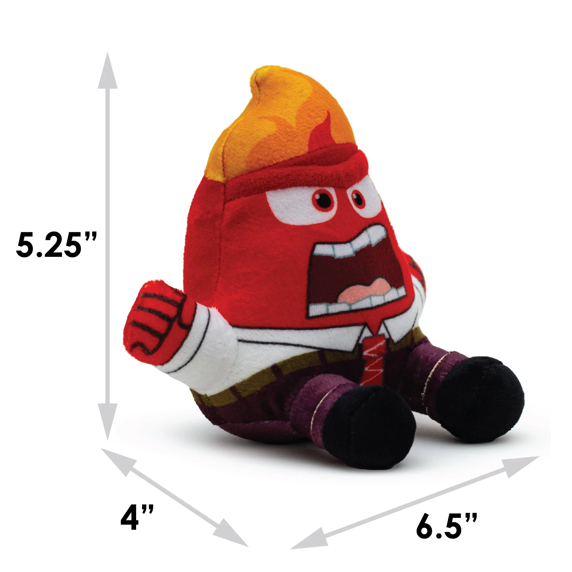 Dog Toy Squeaker Plush - Inside Out Anger Full Body Sitting Pose - Image 5