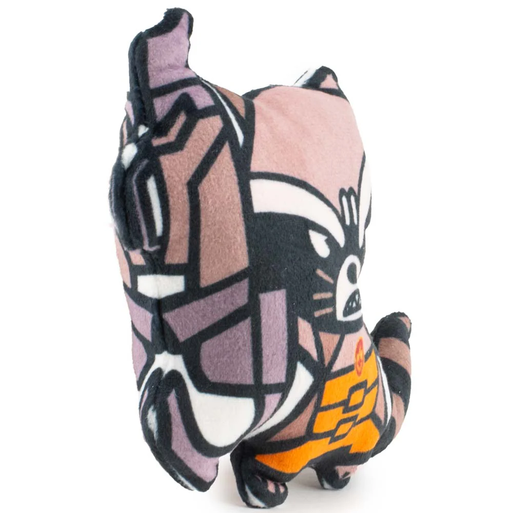 Dog Toy Squeaker Plush - Kawaii Rocket Raccoon Angry Pose - Image 2