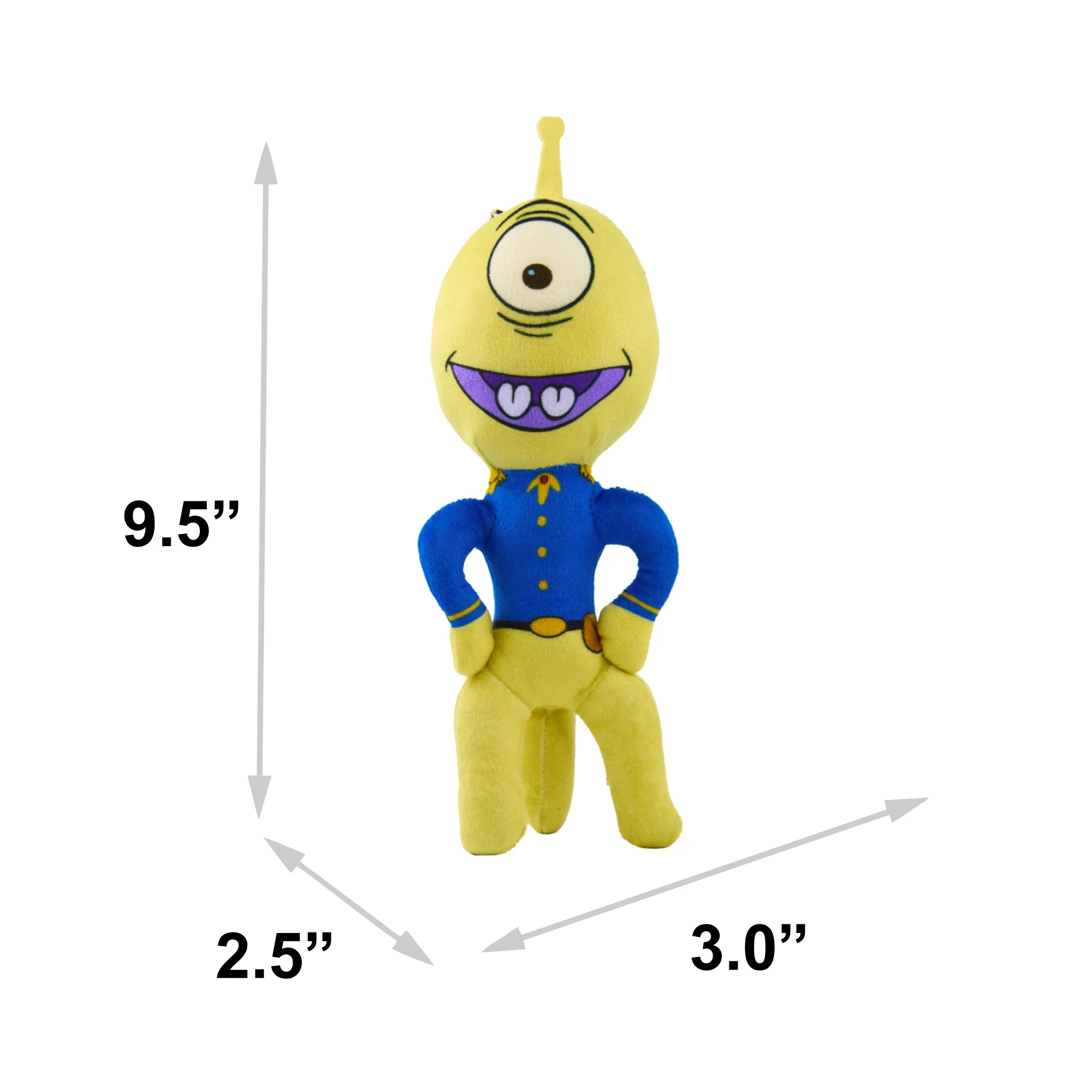 Dog Toy Squeaker Plush - Lilo and Stitch Pleakley Smiling Full Body Standing Pose - Image 3