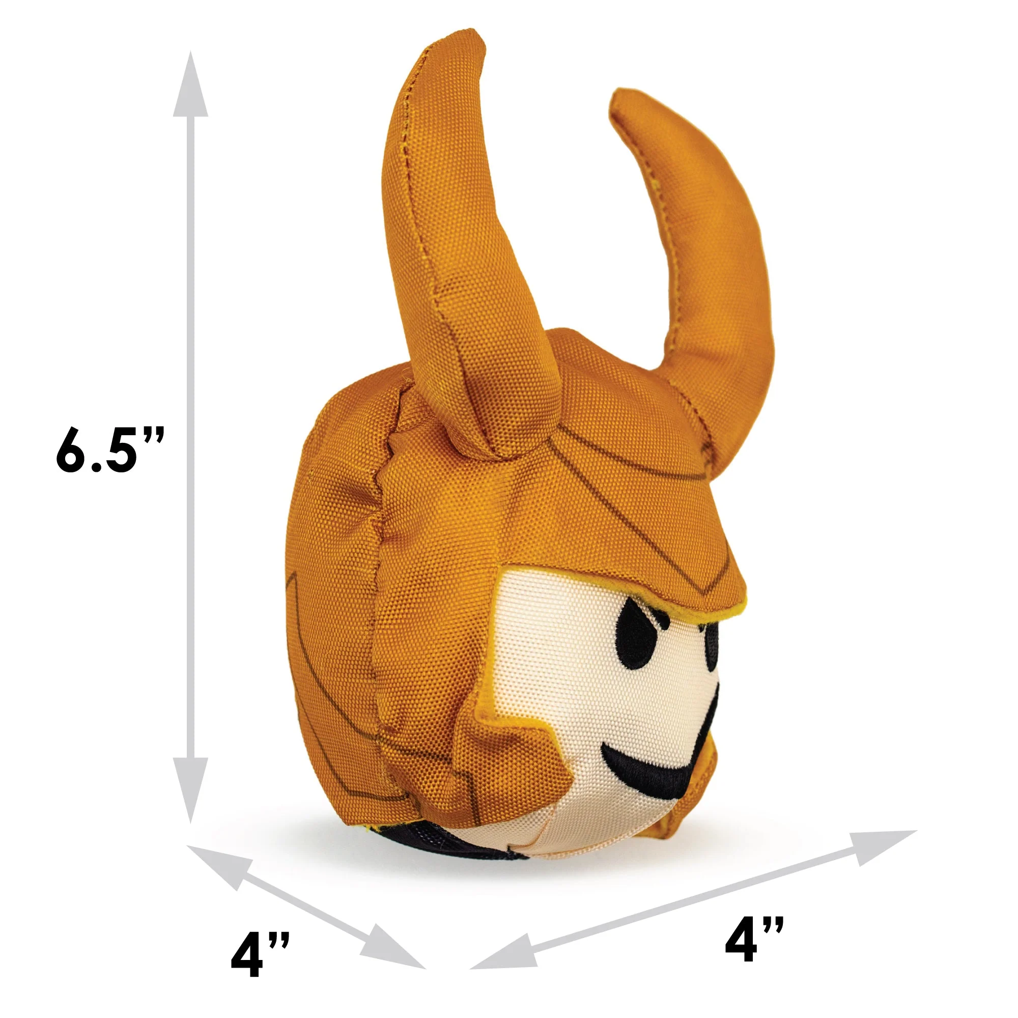 Dog Toy Squeaker Plush - Loki Smirking Face Round - Image 5