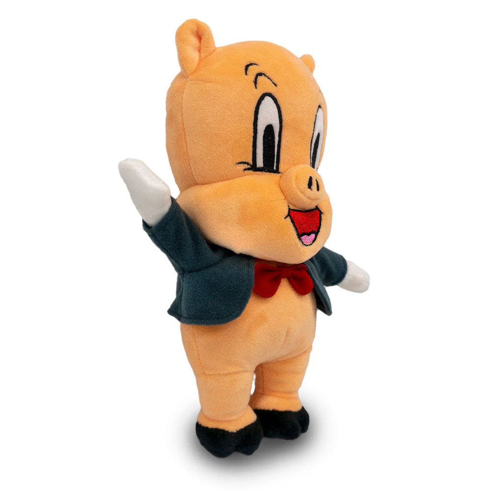 Dog Toy Squeaker Plush - Looney Tunes Porky Pig Full Body Standing Pose - Image 2