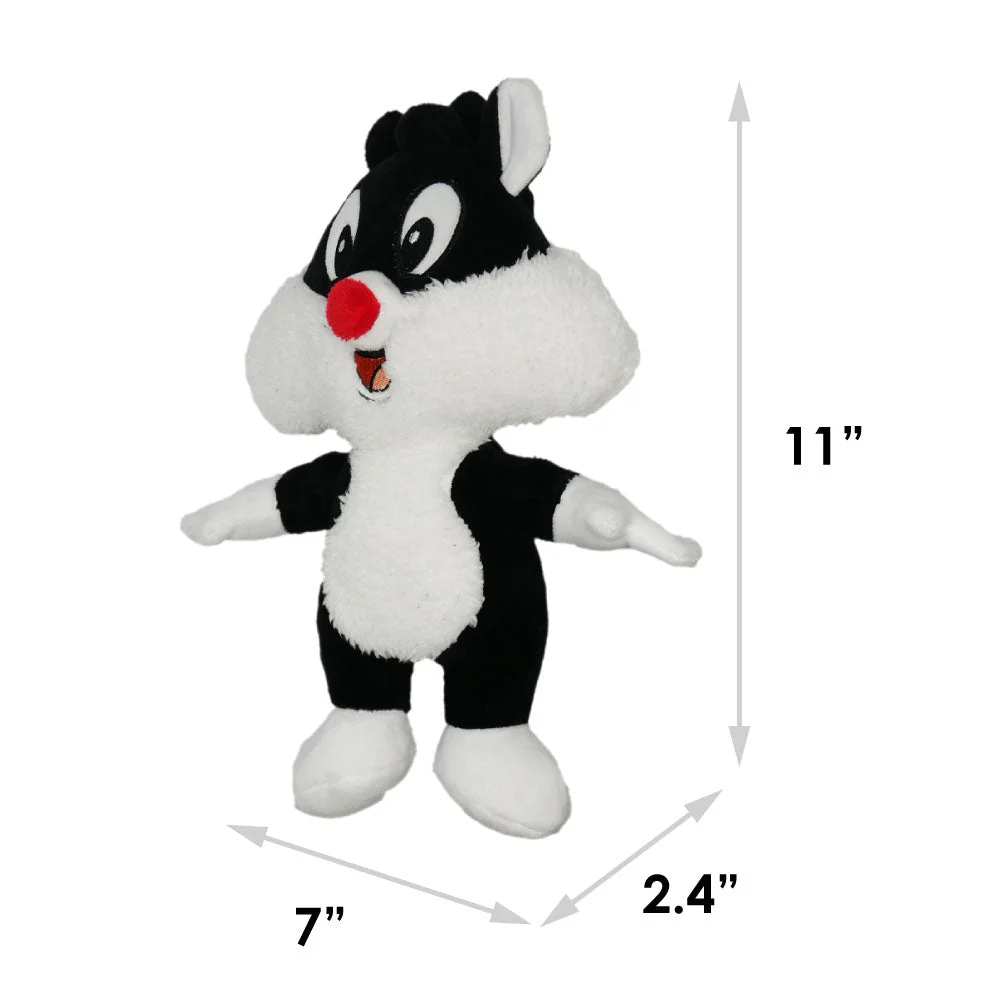 Dog Toy Squeaker Plush - Looney Tunes Sylvester the Cat Full Body - Image 6