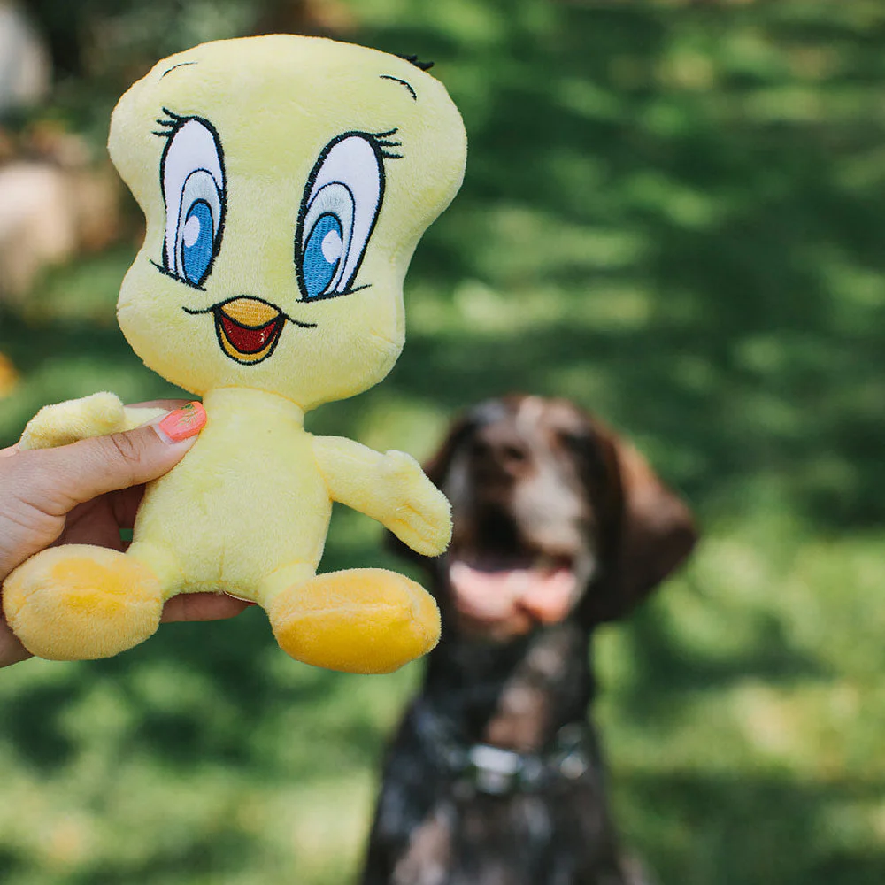 Dog Toy Squeaker Plush - Looney Tunes Tweety Bird Full Body - Image 6