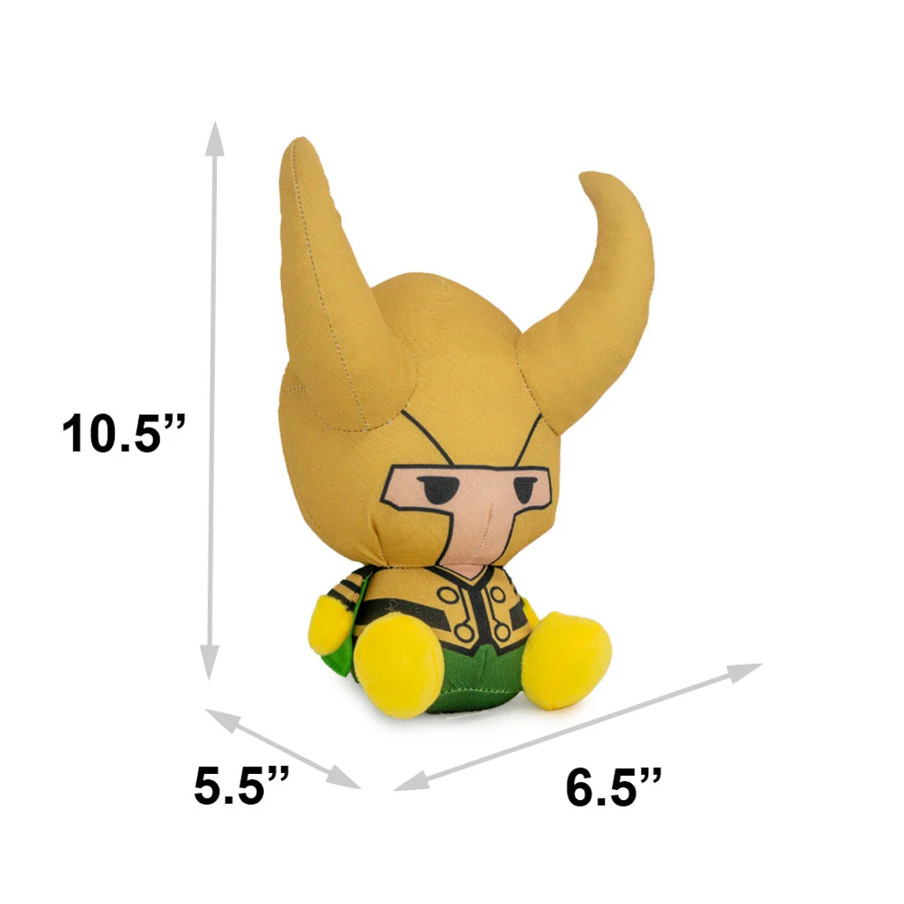 Dog Toy Squeaker Plush - Marvel Kawaii Loki Full Body Sitting Pose - Image 4