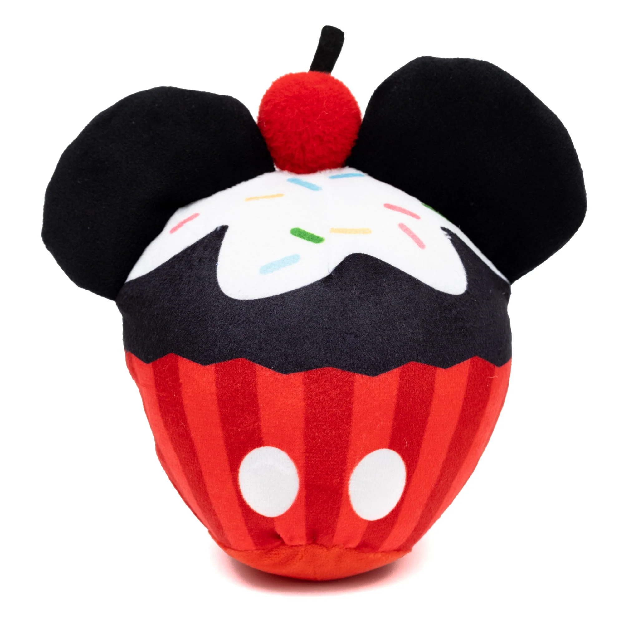 Dog Toy Squeaker Plush - Mickey Mouse Cupcake with Ears Red - Image 3