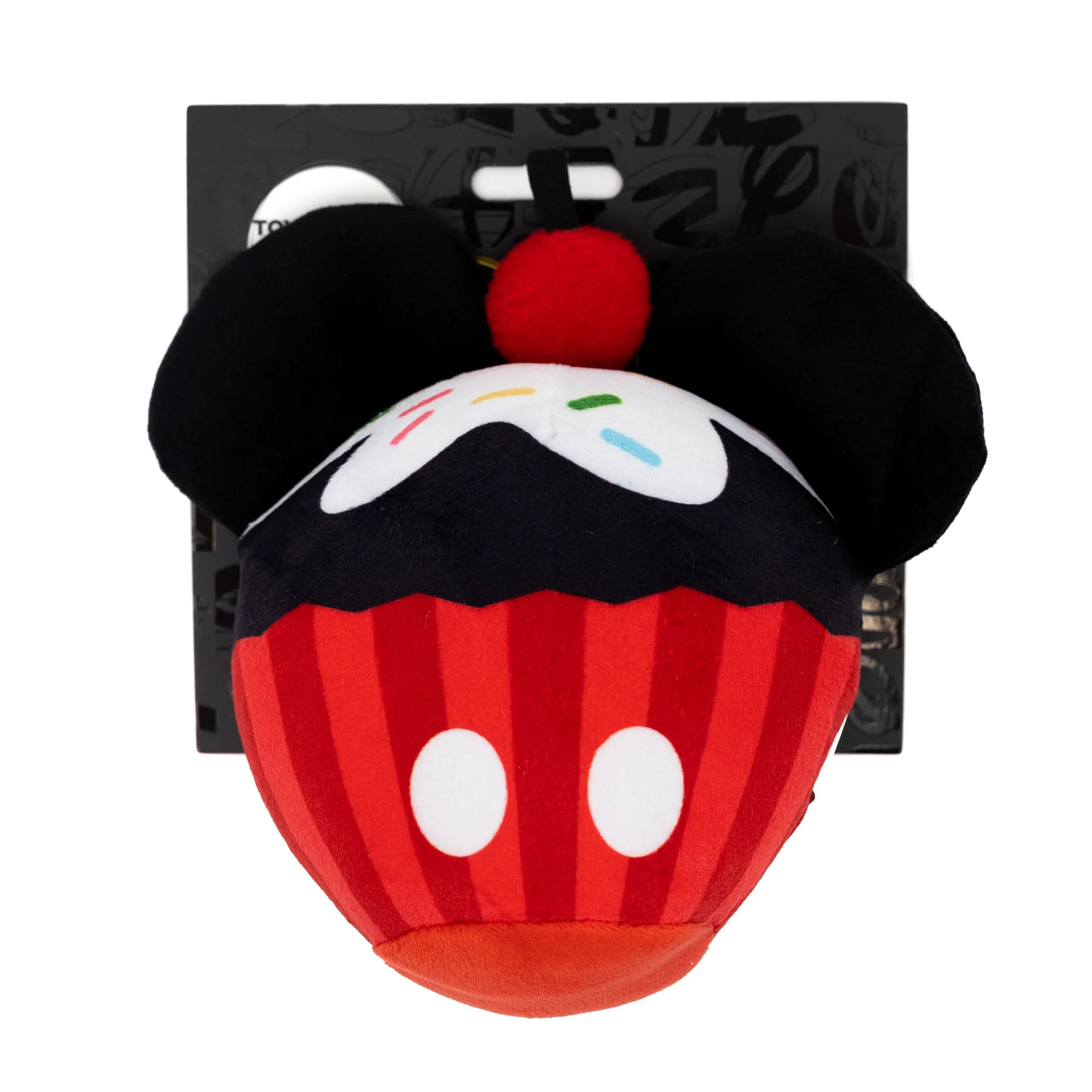 Dog Toy Squeaker Plush - Mickey Mouse Cupcake with Ears Red - Image 4