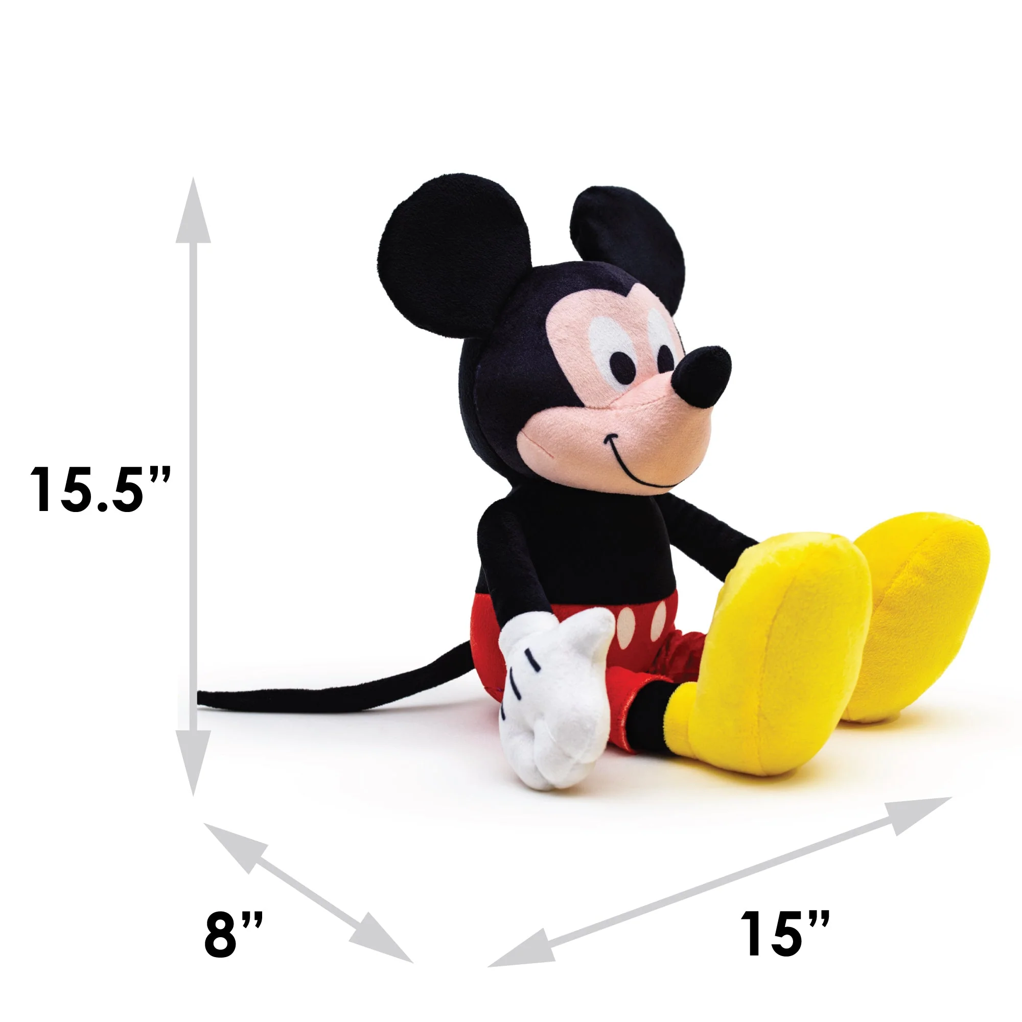 Dog Toy Squeaker Plush - Mickey Mouse Full Body Sitting Pose - Image 5