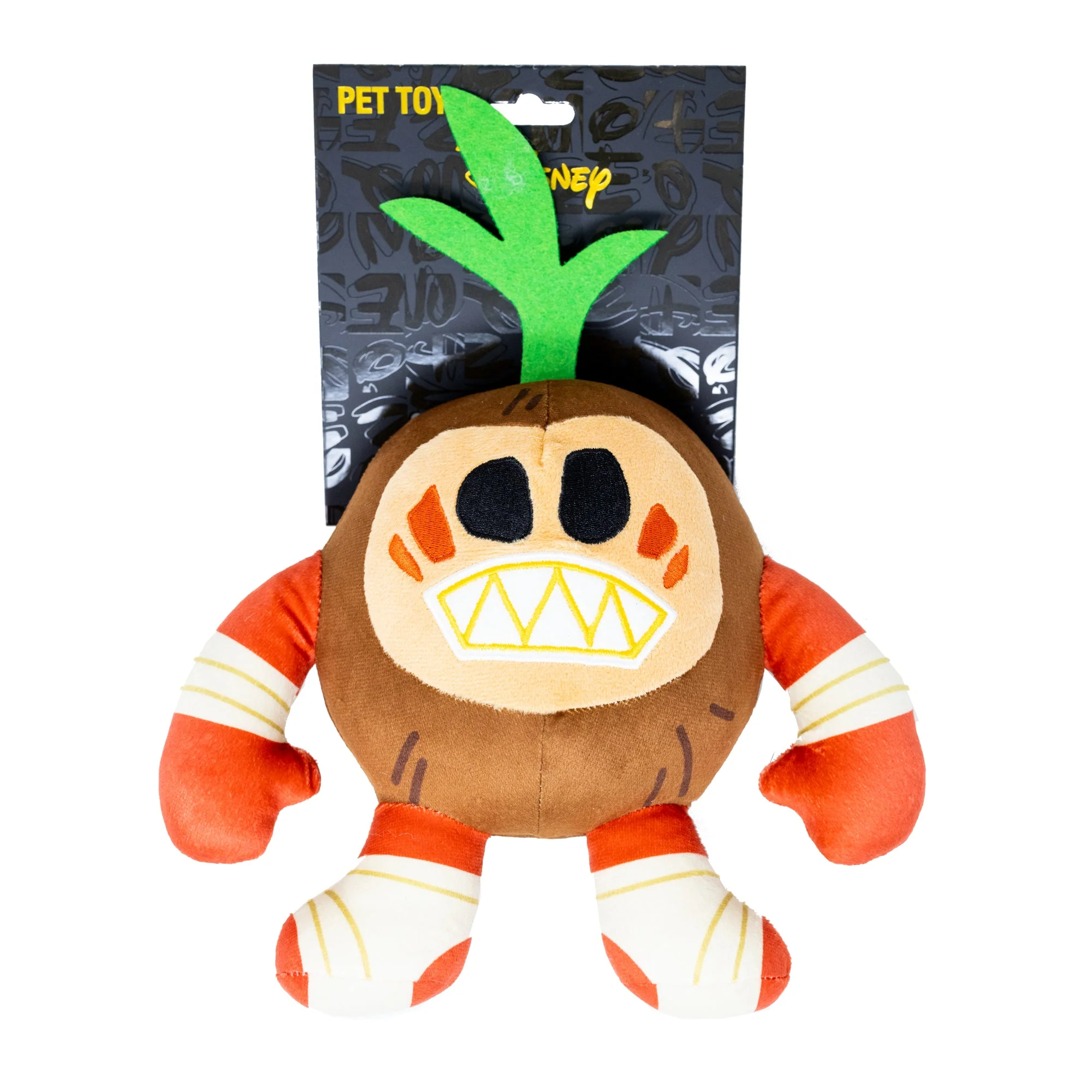 Dog Toy Squeaker Plush - Moana Kakamora Coconut Monster Full Body Pose - Image 3