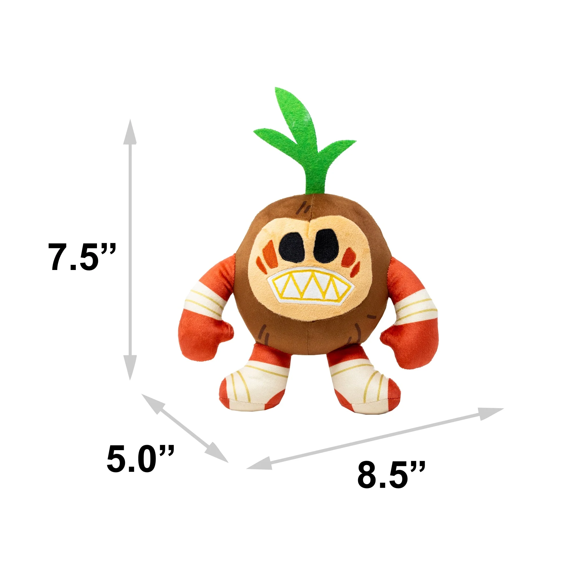 Dog Toy Squeaker Plush - Moana Kakamora Coconut Monster Full Body Pose - Image 4