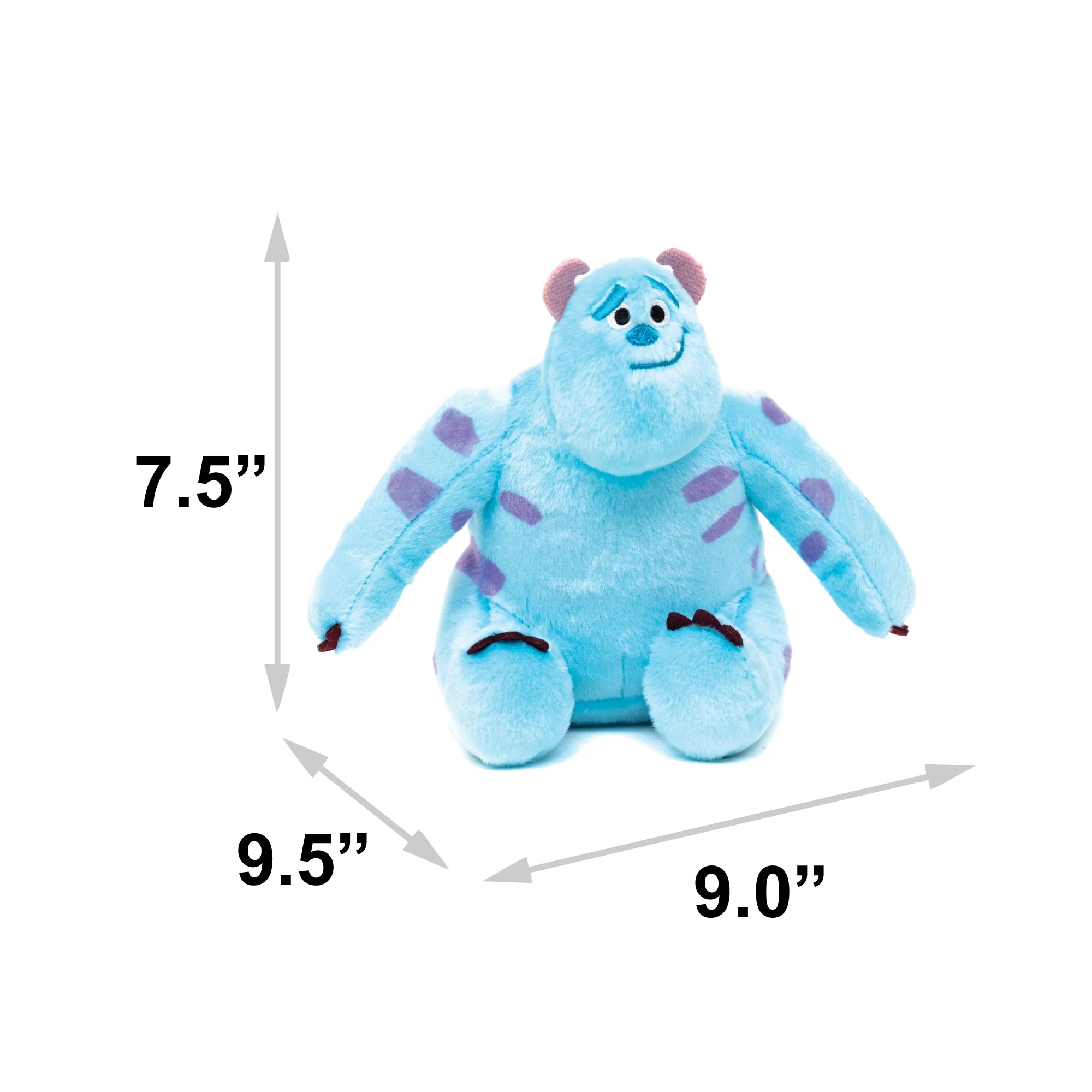 Dog Toy Squeaker Plush - Monsters, Inc. Furry Sulley Full Body Sitting Pose - Image 5