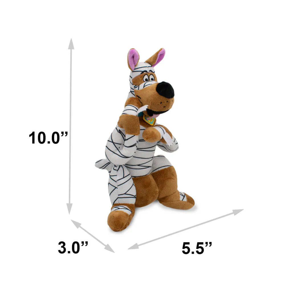 Dog Toy Squeaker Plush - Mummy Wrap Halloween Scooby-Doo Sitting Pose - Image 4