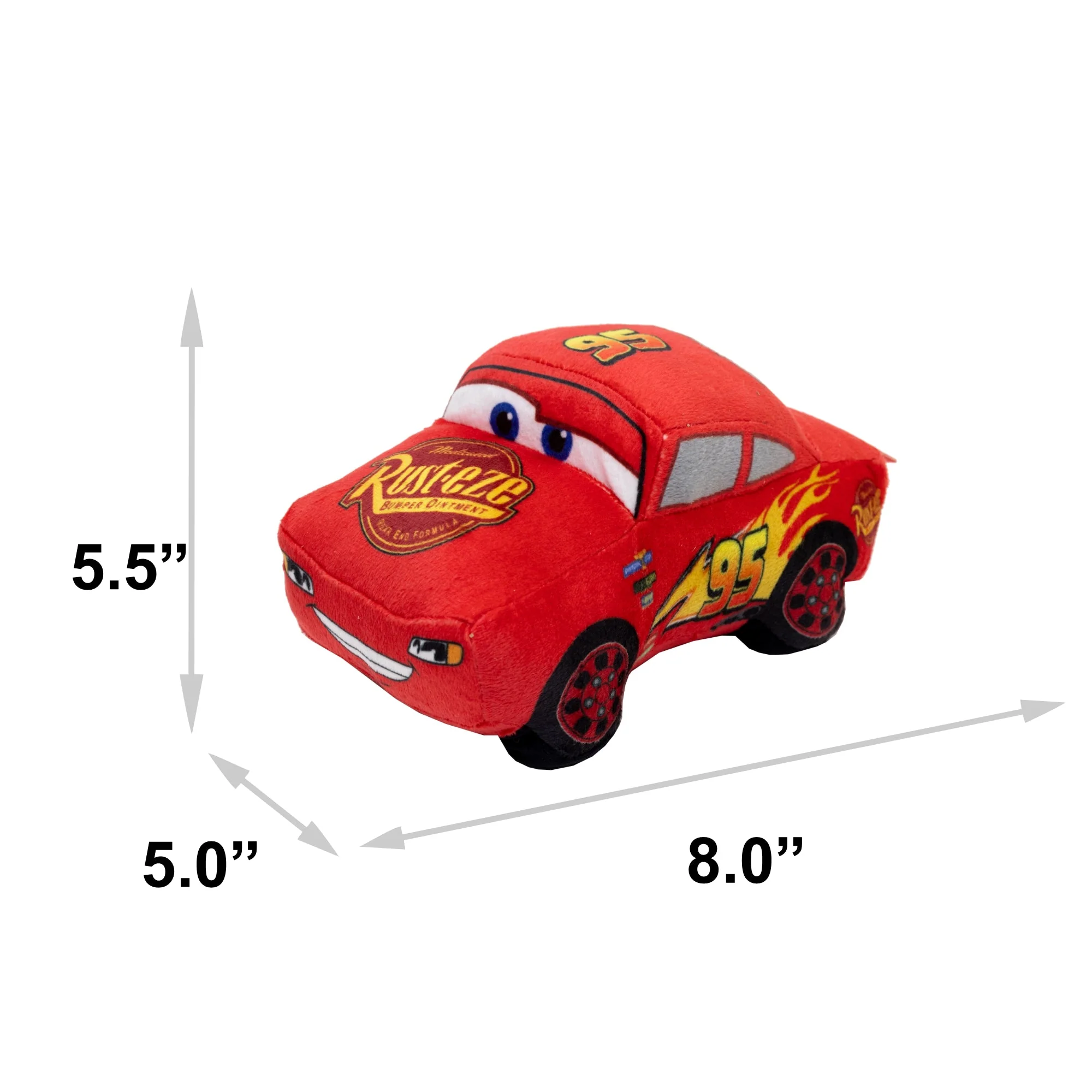 Dog Toy Squeaker Plush - Pixar Car Lightning McQueen Race Car Replica - Image 5