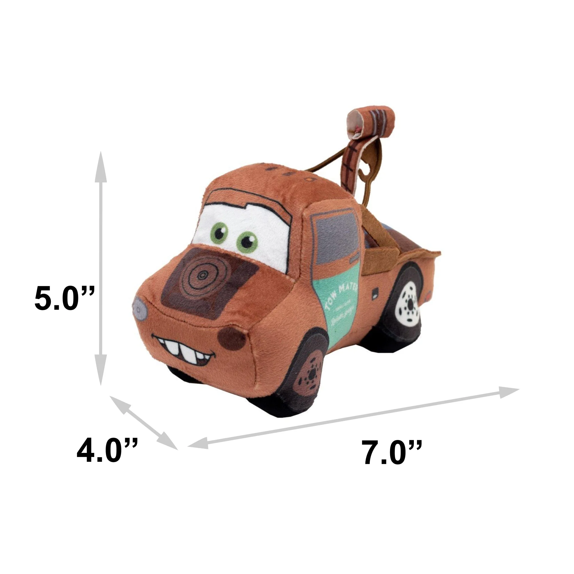 Dog Toy Squeaker Plush - Pixar Car Sir Tow Mater KG Tow Truck Replica - Image 4