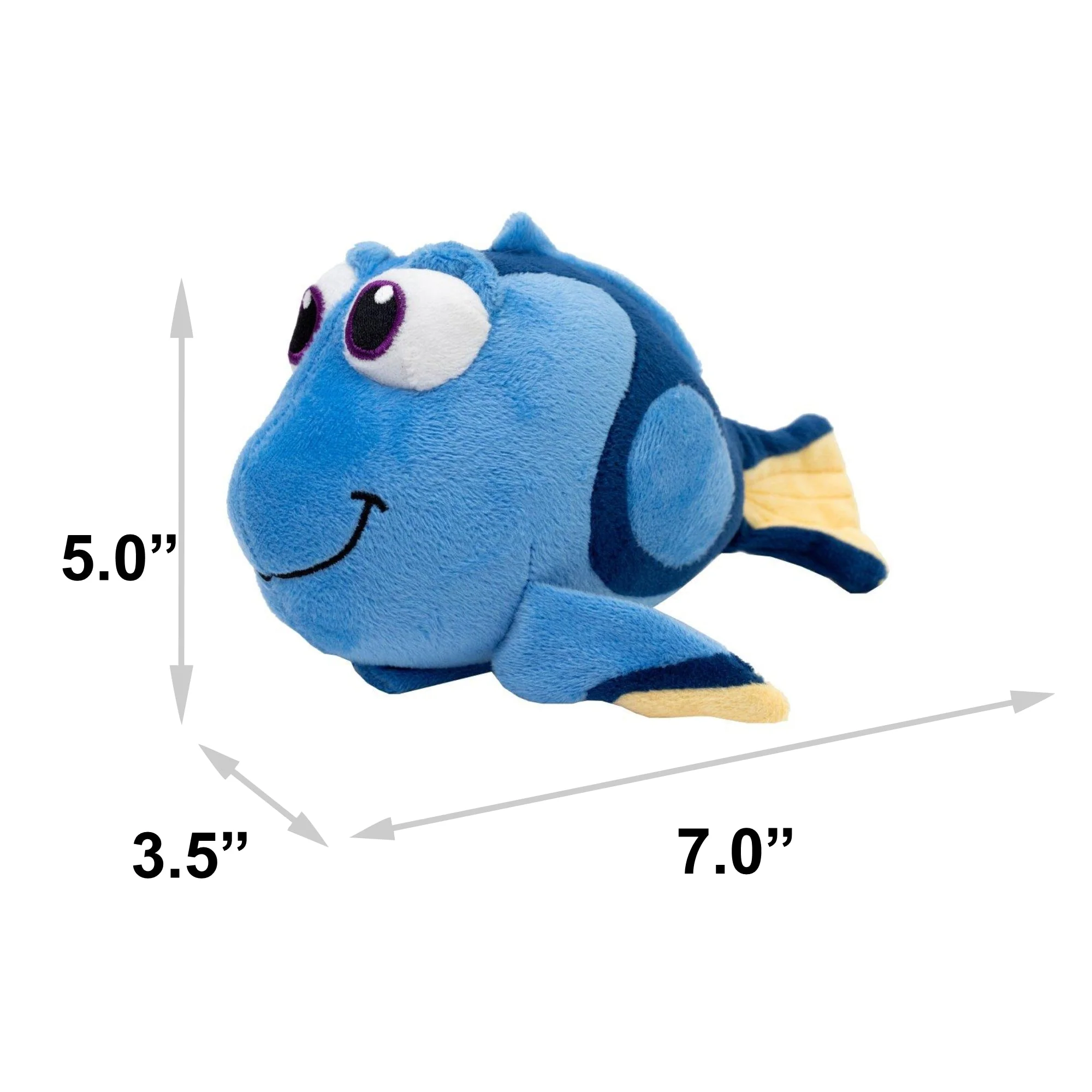 Dog Toy Squeaker Plush - Pixar Finding Nemo Dory Blue Tang Fish Full Body Pose - Image 3