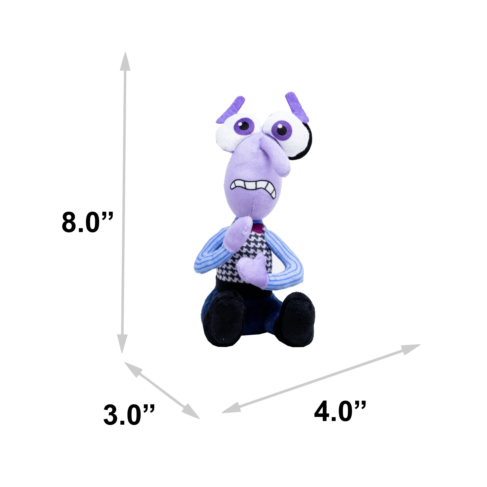 Dog Toy Squeaker Plush - Pixar Inside Out Fear Full Body Pose - Image 4