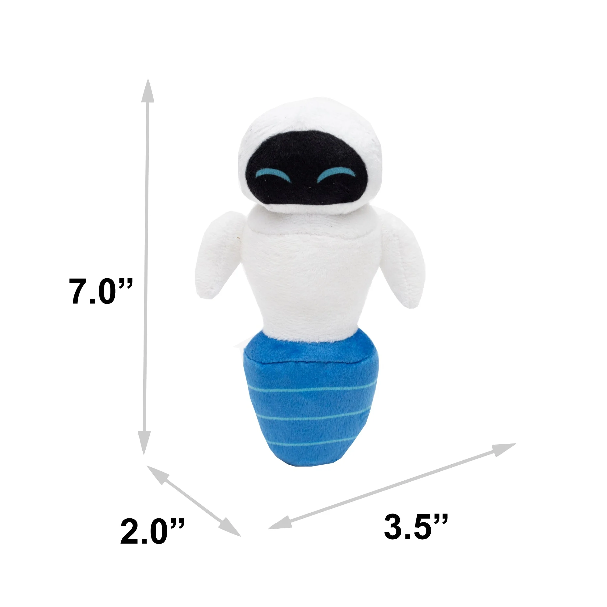Dog Toy Squeaker Plush - Pixar Wall-E EVE Robot Full Body Pose - Image 2