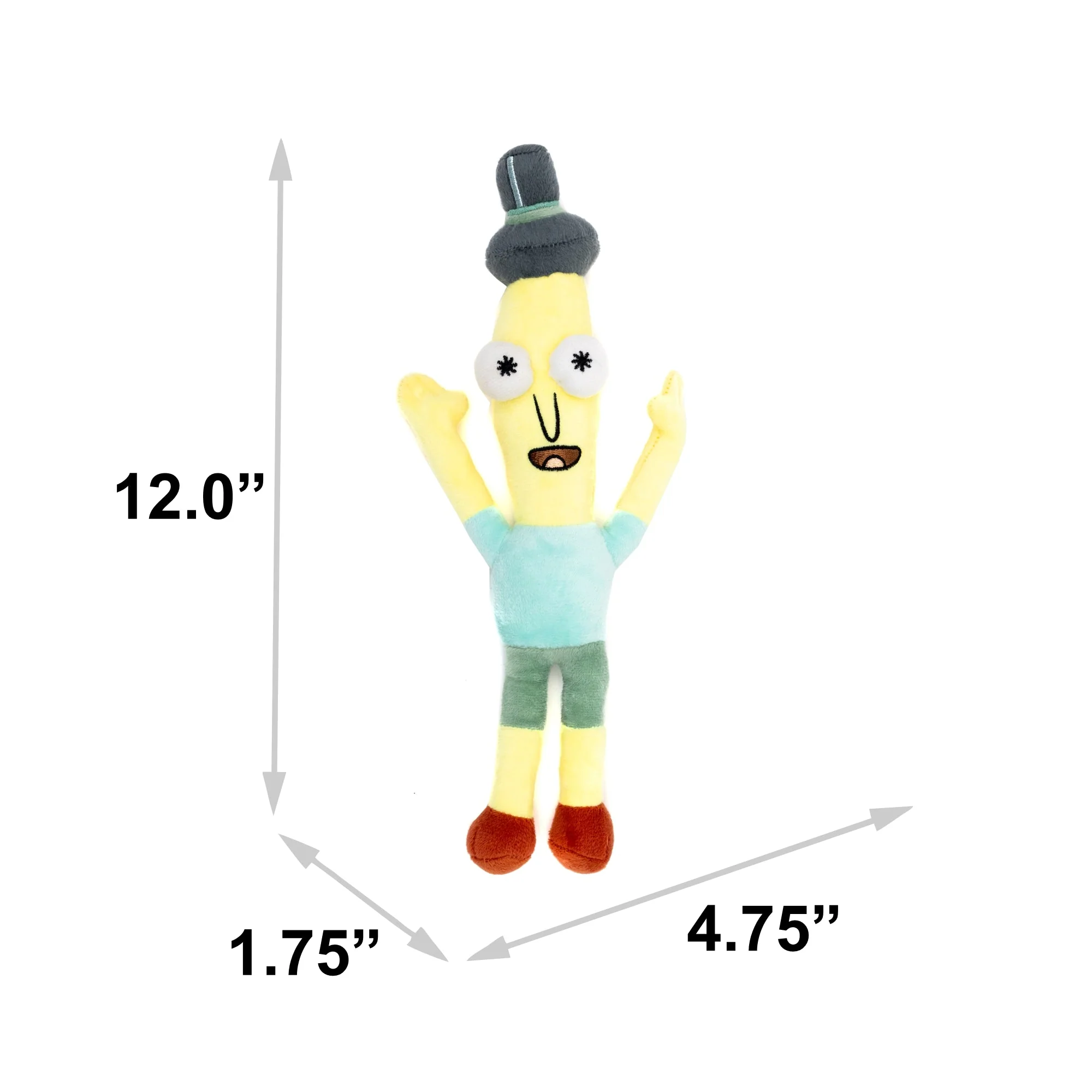 Dog Toy Squeaker Plush - Rick and Morty Mr. Poopybutthole Full Body Pose - Image 4