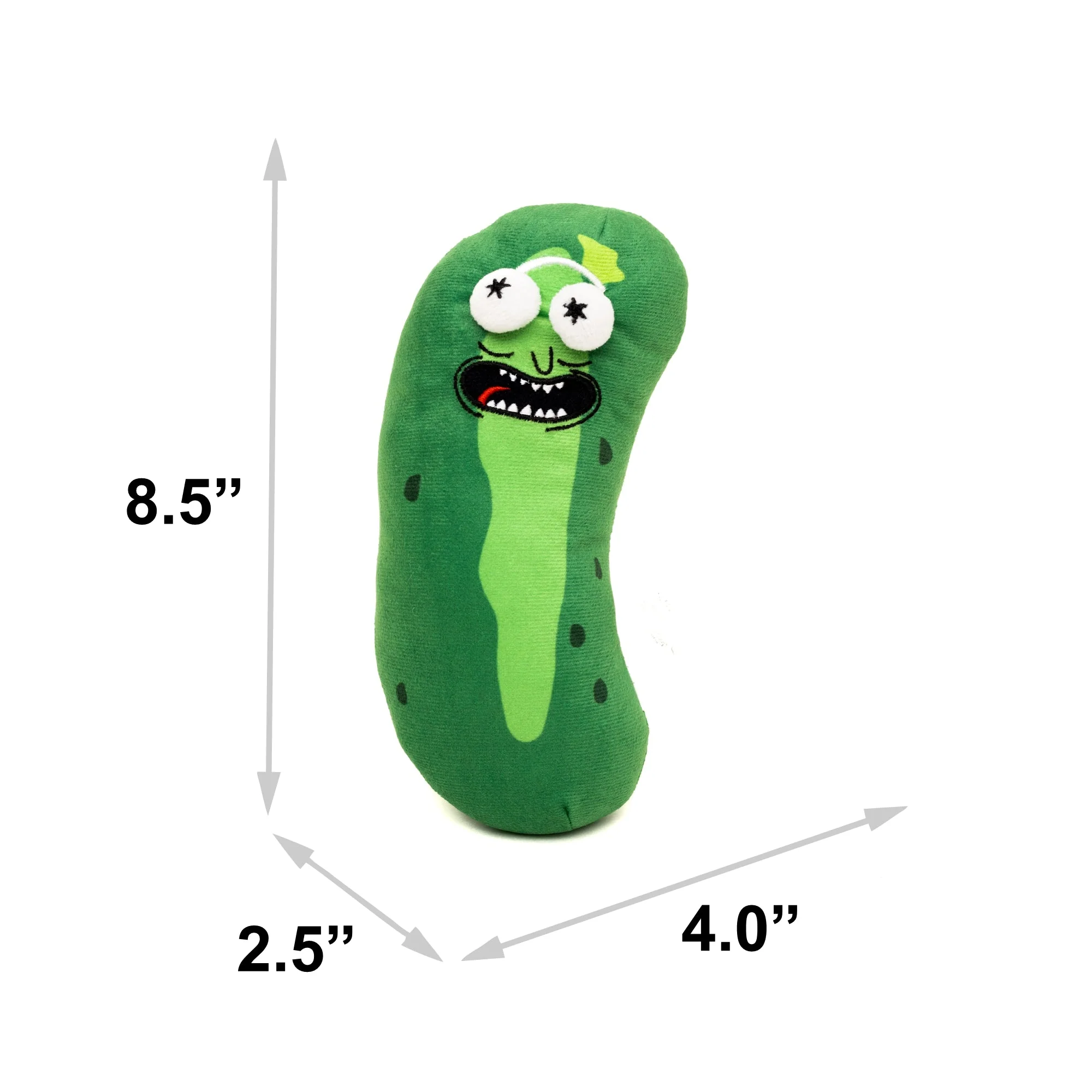 Dog Toy Squeaker Plush - Rick and Morty Pickle Rick Pose Greens - Image 4