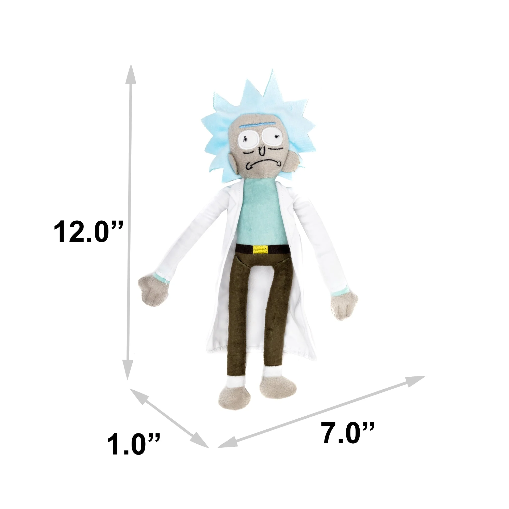 Dog Toy Squeaker Plush - Rick and Morty Standing Rick Full Body Pose - Image 4