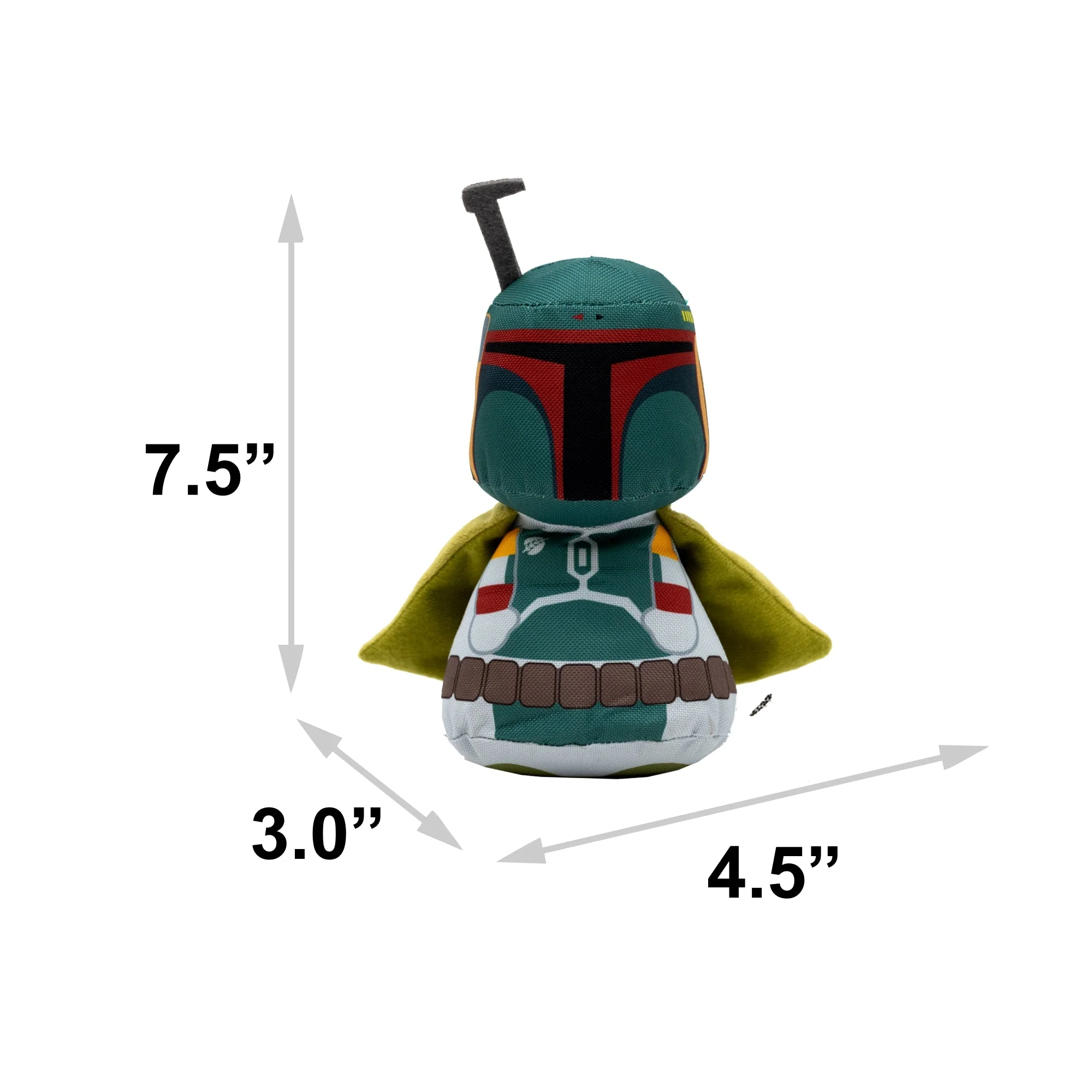 Dog Toy Squeaker Plush - Star Wars Boba Fett Big Head Pose - Image 4