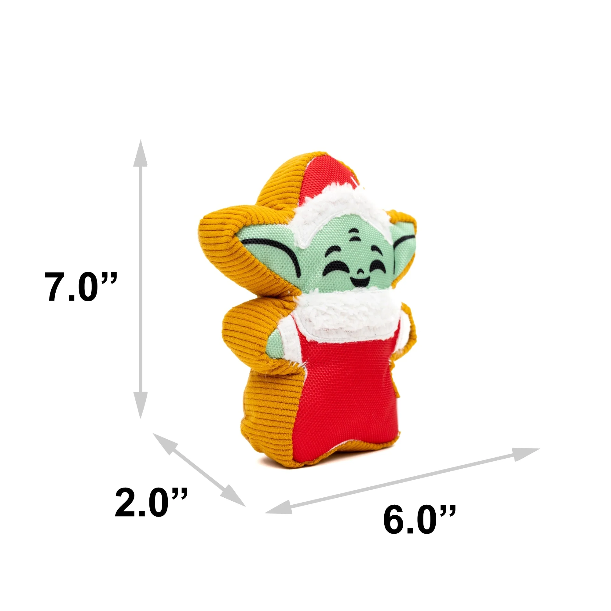 Dog Toy Squeaker Plush - Star Wars Holiday Grogu Santa Cookie Replica - Image 4