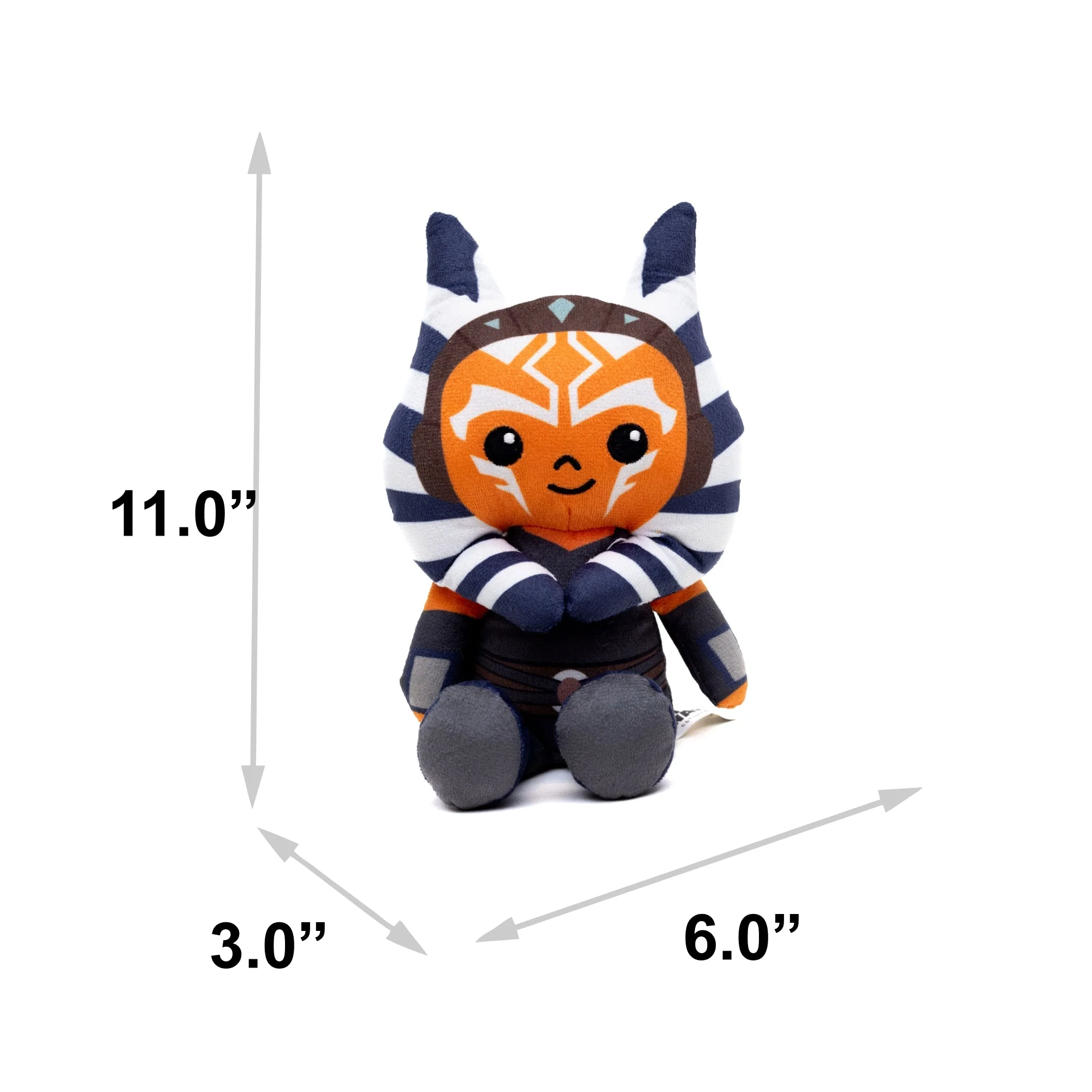 Dog Toy Squeaker Plush - Star Wars The Clone Wars Ahsoka Tano Full Body Sitting Pose - Image 4