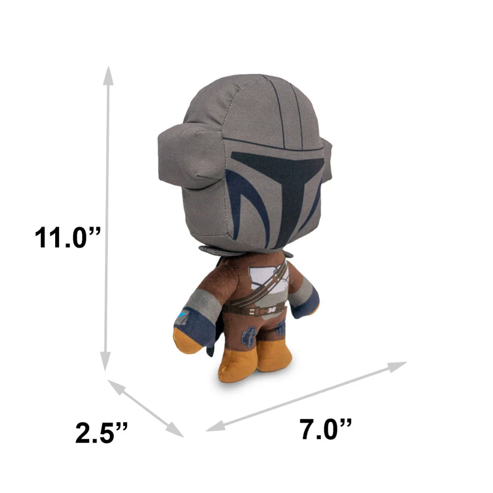 Dog Toy Squeaker Plush - Star Wars The Mandalorian Standing Pose with Ballistic Nylon Head - Image 4