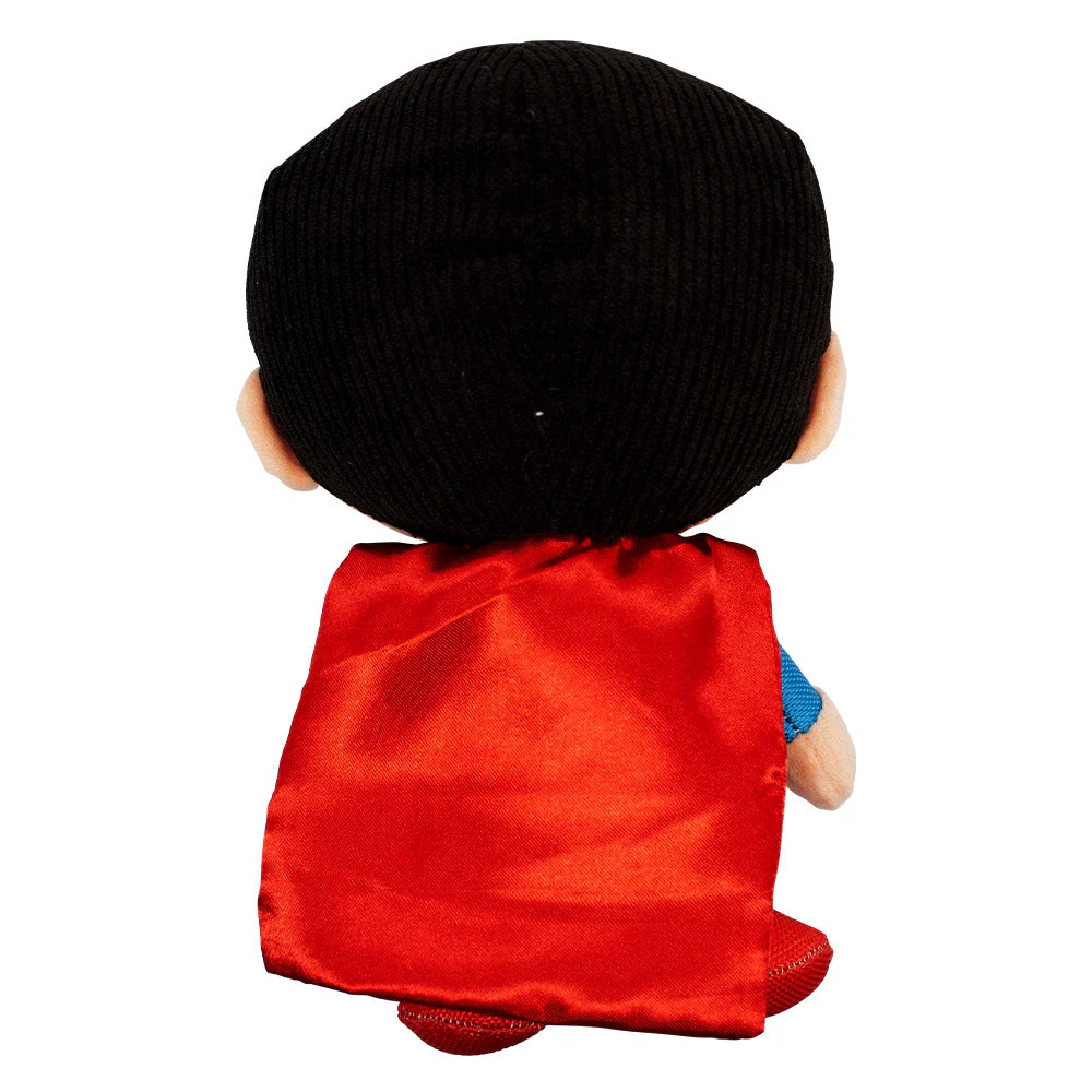 Dog Toy Squeaker Plush - Superman Chibi Full Body Standing Pose with Corduroy Hair - Image 3