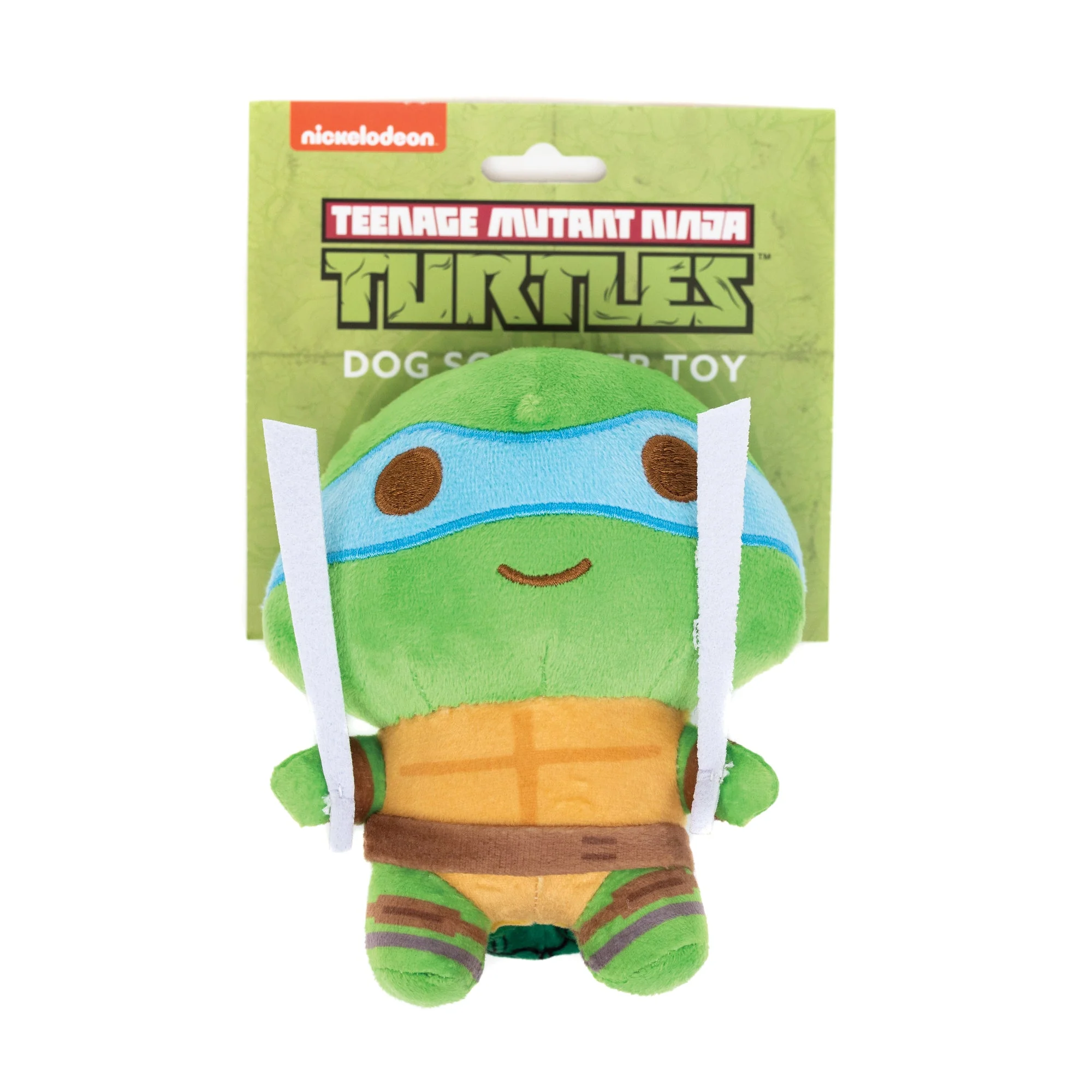 Dog Toy Squeaker Plush - Teenage Mutant Ninja Turtles Leonardo Full Body Sword Pose Blue - Image 4