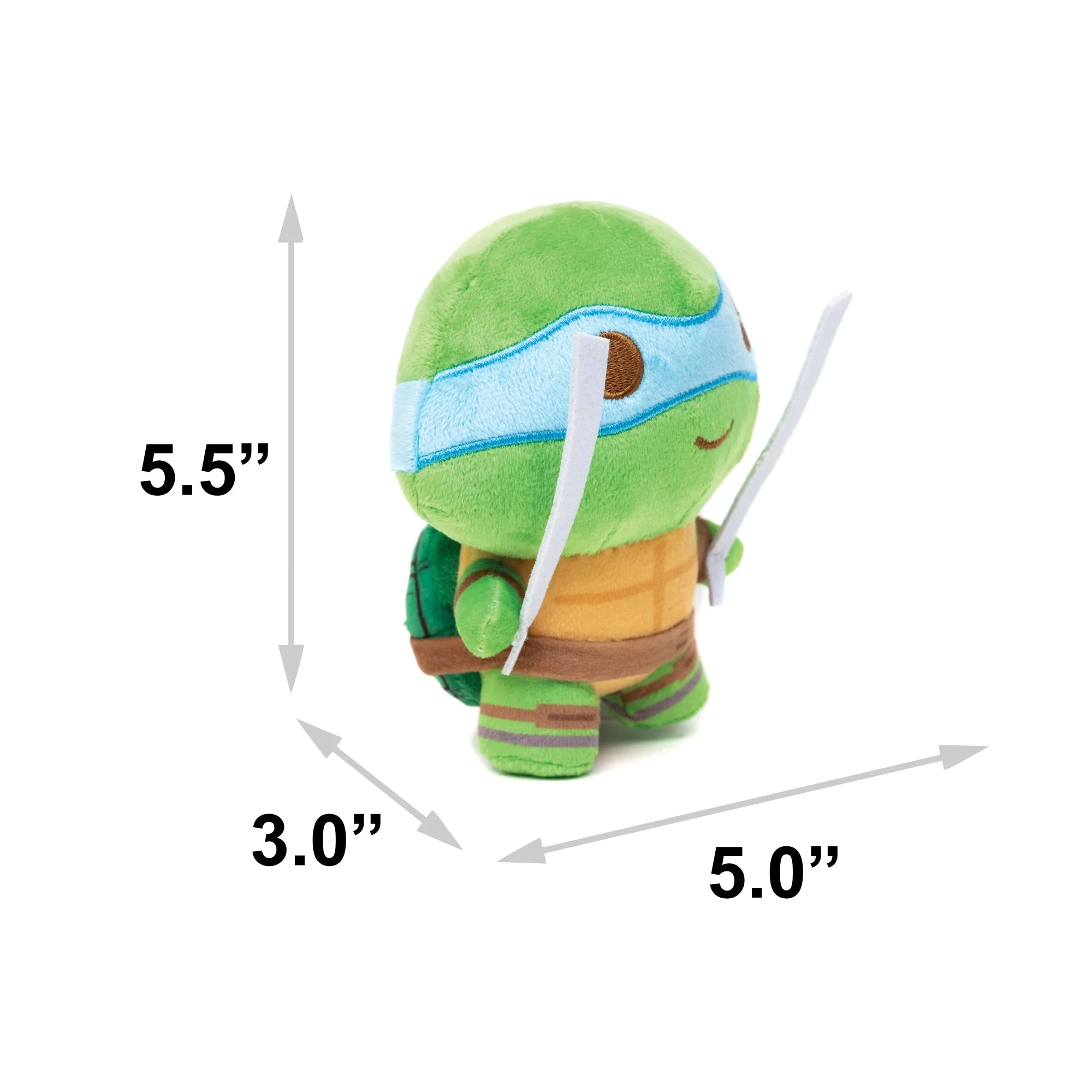 Dog Toy Squeaker Plush - Teenage Mutant Ninja Turtles Leonardo Full Body Sword Pose Blue - Image 5