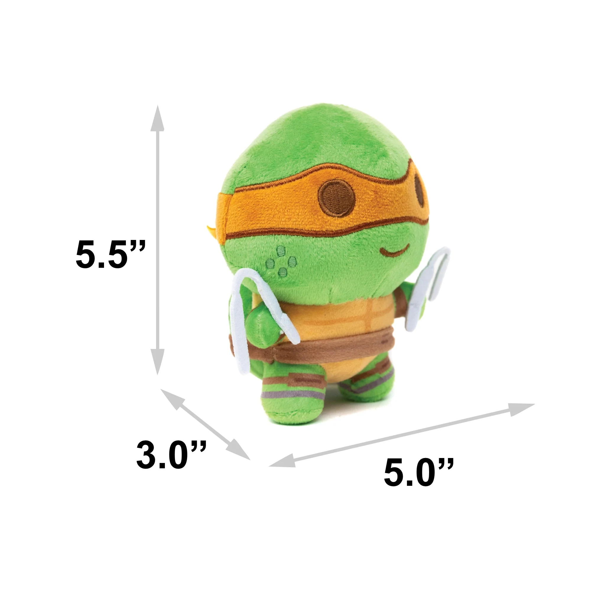 Dog Toy Squeaker Plush - Teenage Mutant Ninja Turtles Michelangelo Full Body Nunchucks Pose Orange - Image 5