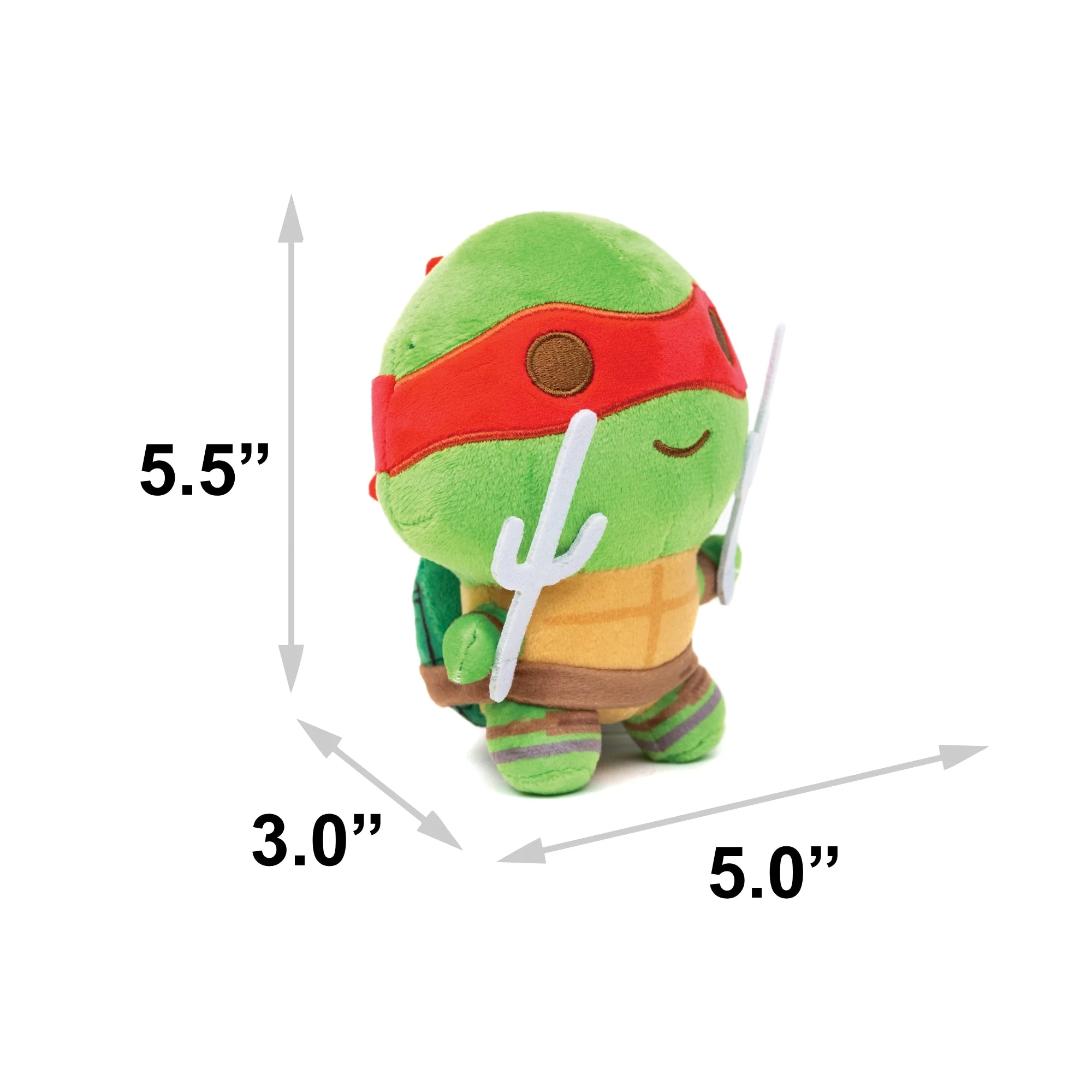 Dog Toy Squeaker Plush - Teenage Mutant Ninja Turtles Raphael Full Body Sais Pose Red - Image 5