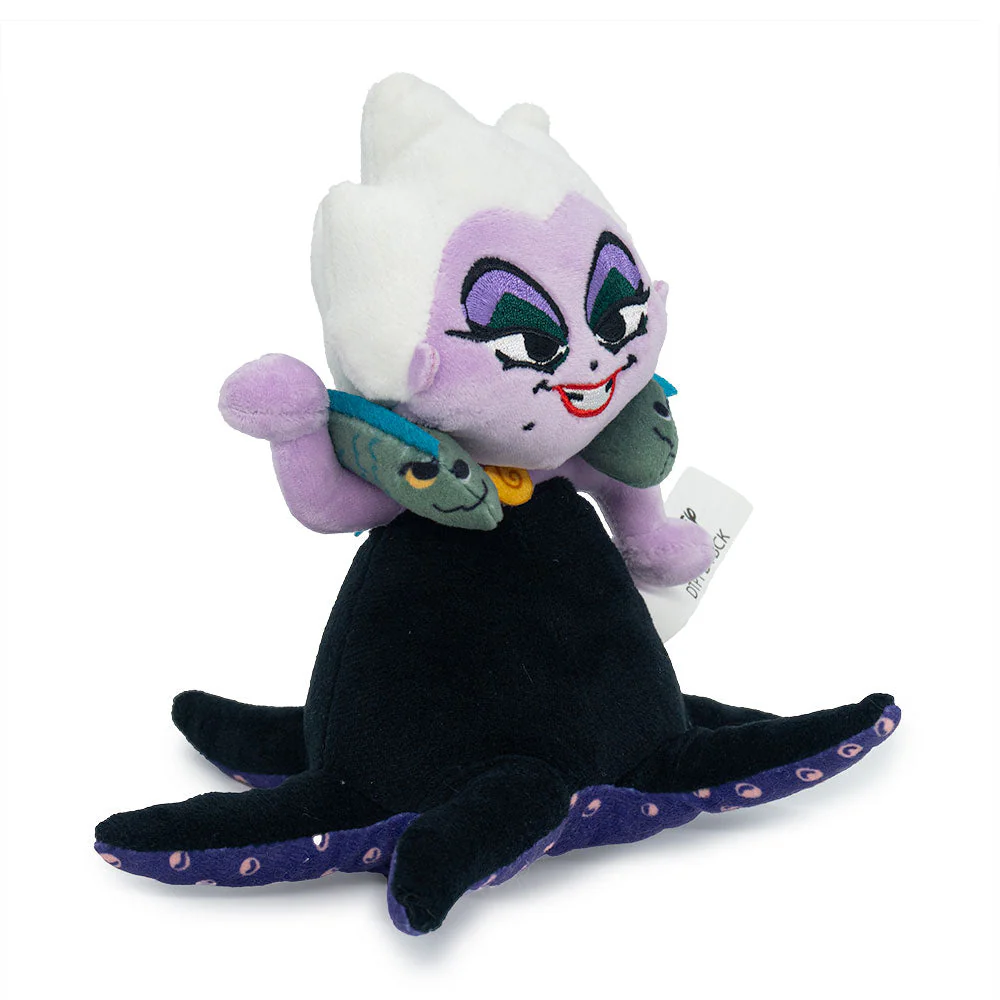 Dog Toy Squeaker Plush - The Little Mermaid Villain Ursula Full Body Pose with Flotsam and Jetsam - Image 2