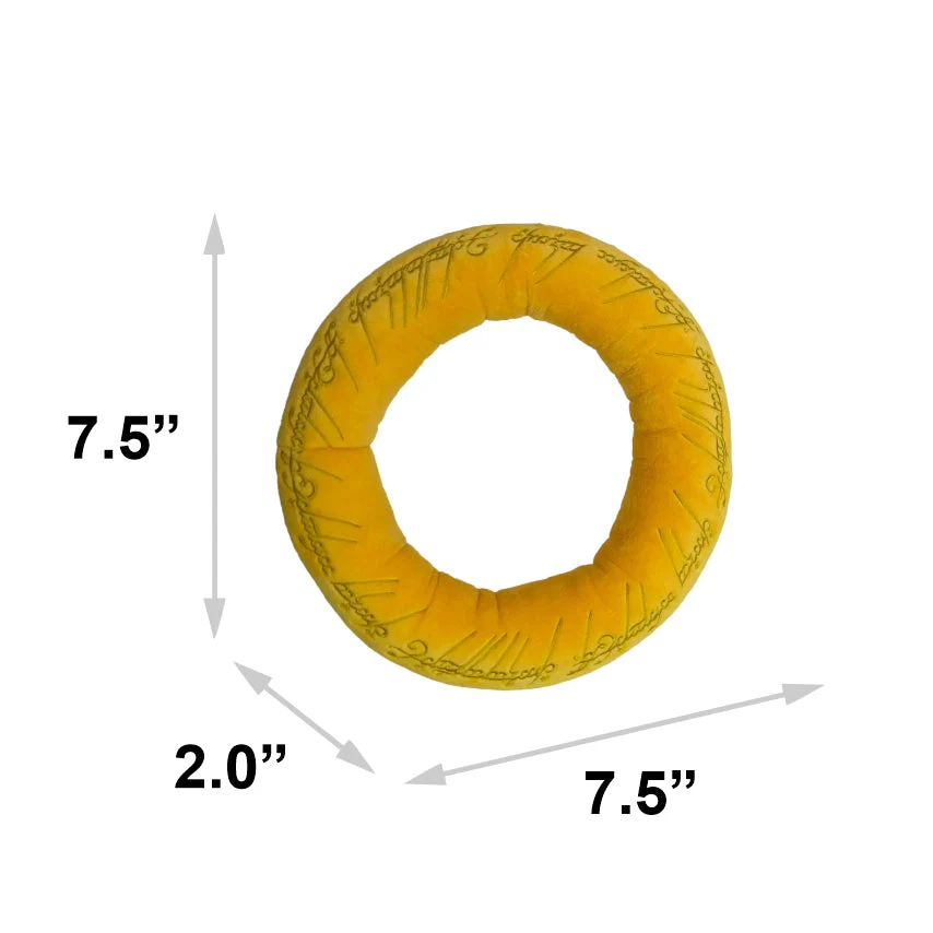 Dog Toy Squeaker Plush - The Lord of the Rings One Ring Golden Yellow - Image 4