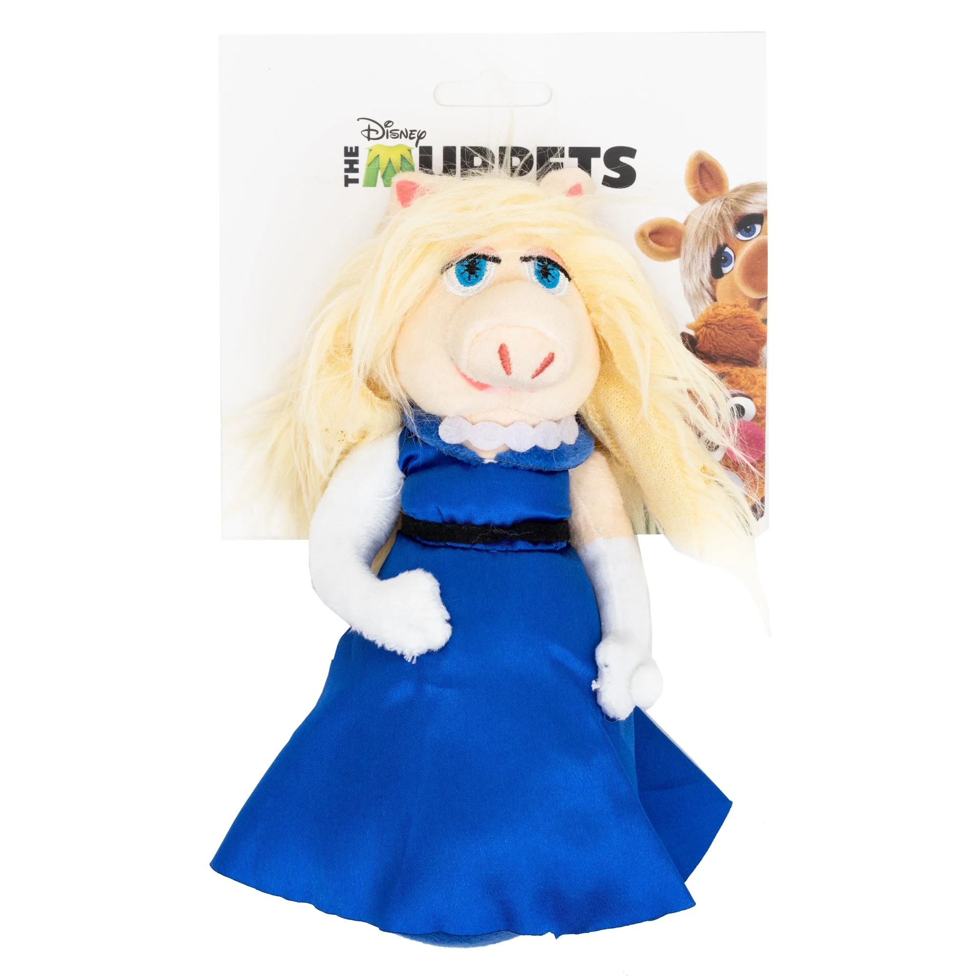 Dog Toy Squeaker Plush - The Muppets Miss Piggy Blue Gown Full Body Pose - Image 3