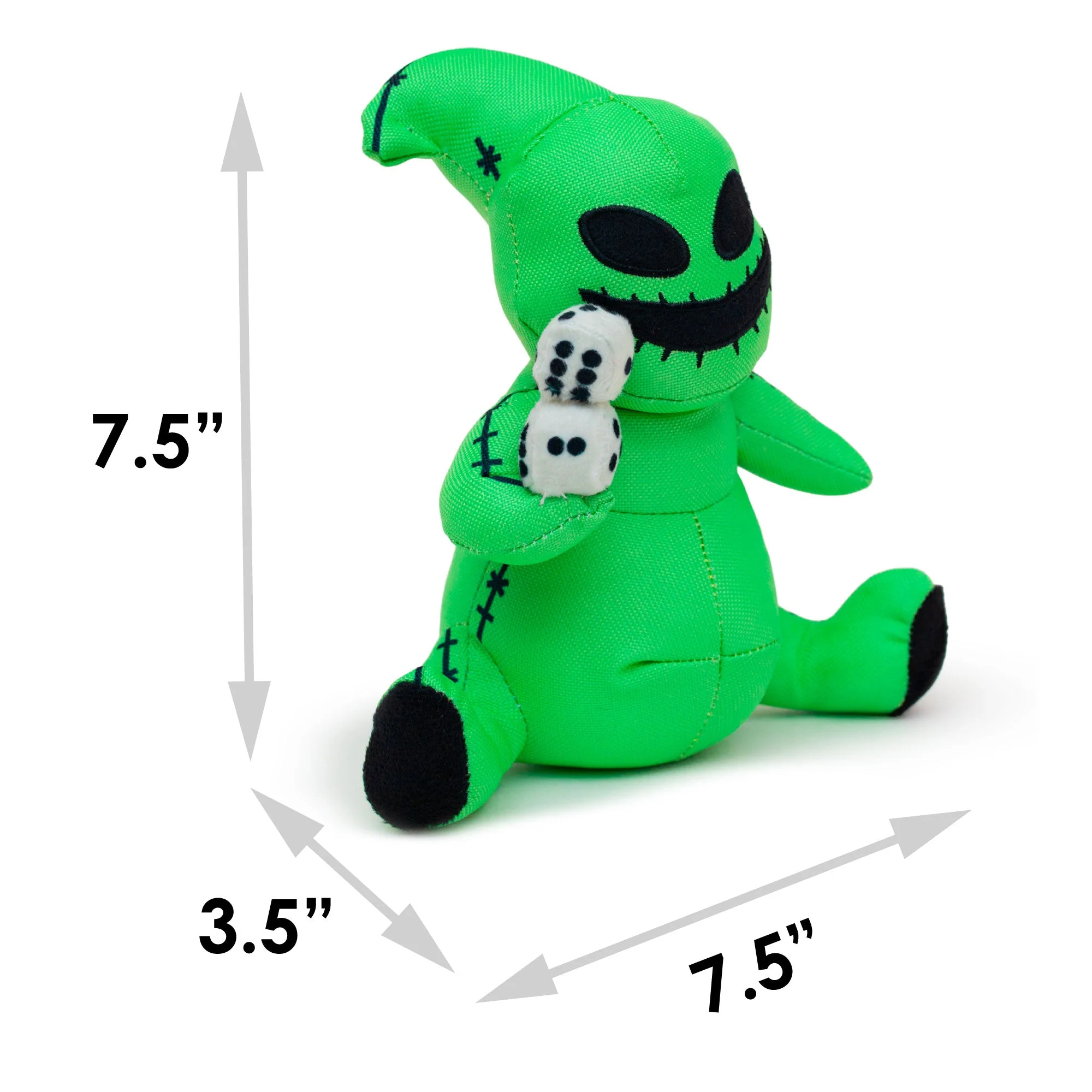 Dog Toy Squeaker Plush - The Nightmare Before Christmas Oogie Boogie Dice Sitting Pose - Image 5