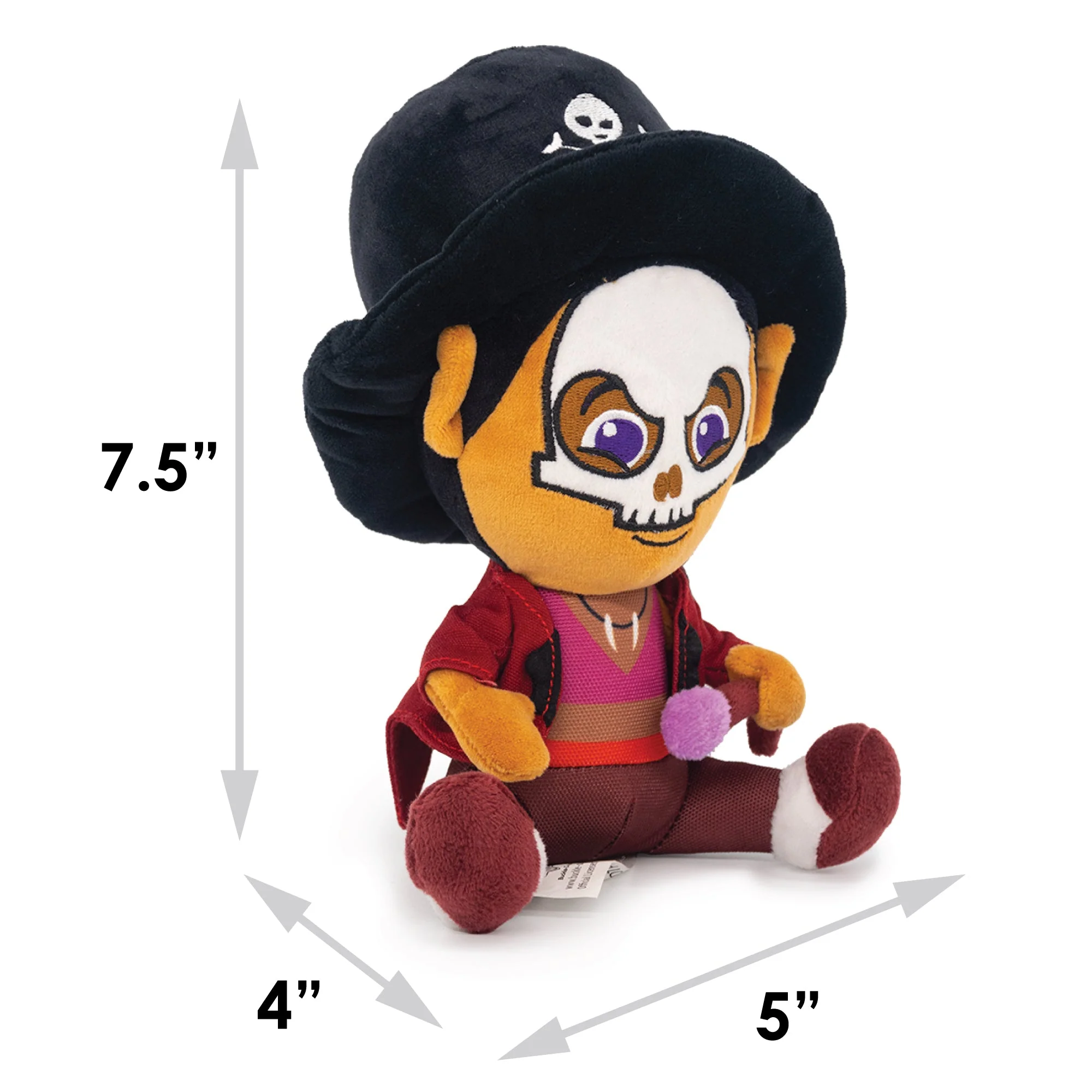 Dog Toy Squeaker Plush - The Princess and the Frog Villain Dr. Facilier Shadow Man Sitting Pose - Image 4