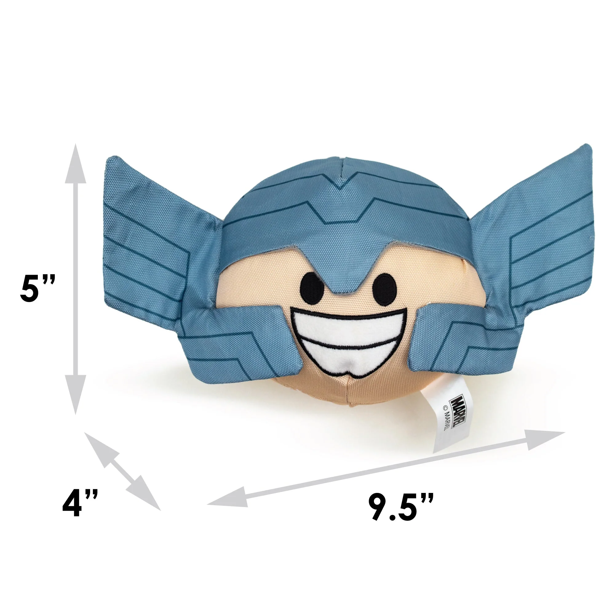 Dog Toy Squeaker Plush - Thor Smiling Face Round - Image 4