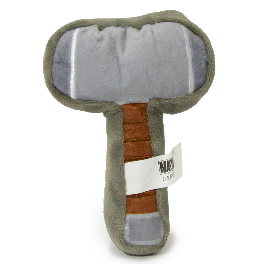 Dog Toy Squeaker Plush - Thor's Hammer Grays Browns - Image 3