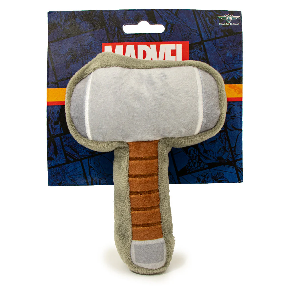 Dog Toy Squeaker Plush - Thor's Hammer Grays Browns - Image 4