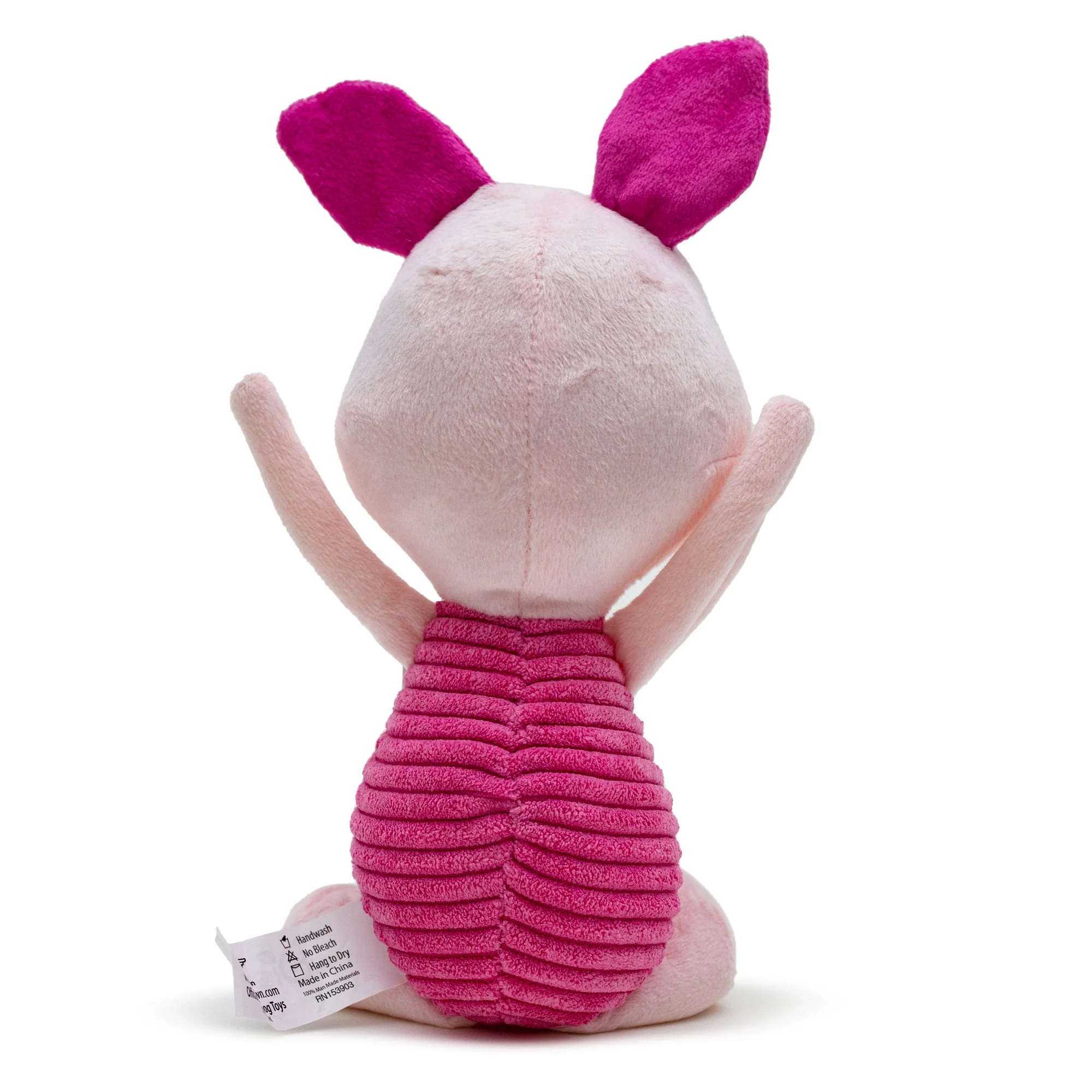 Dog Toy Squeaker Plush - Winnie the Pooh Piglet Arms Up Sitting Pose - Image 3