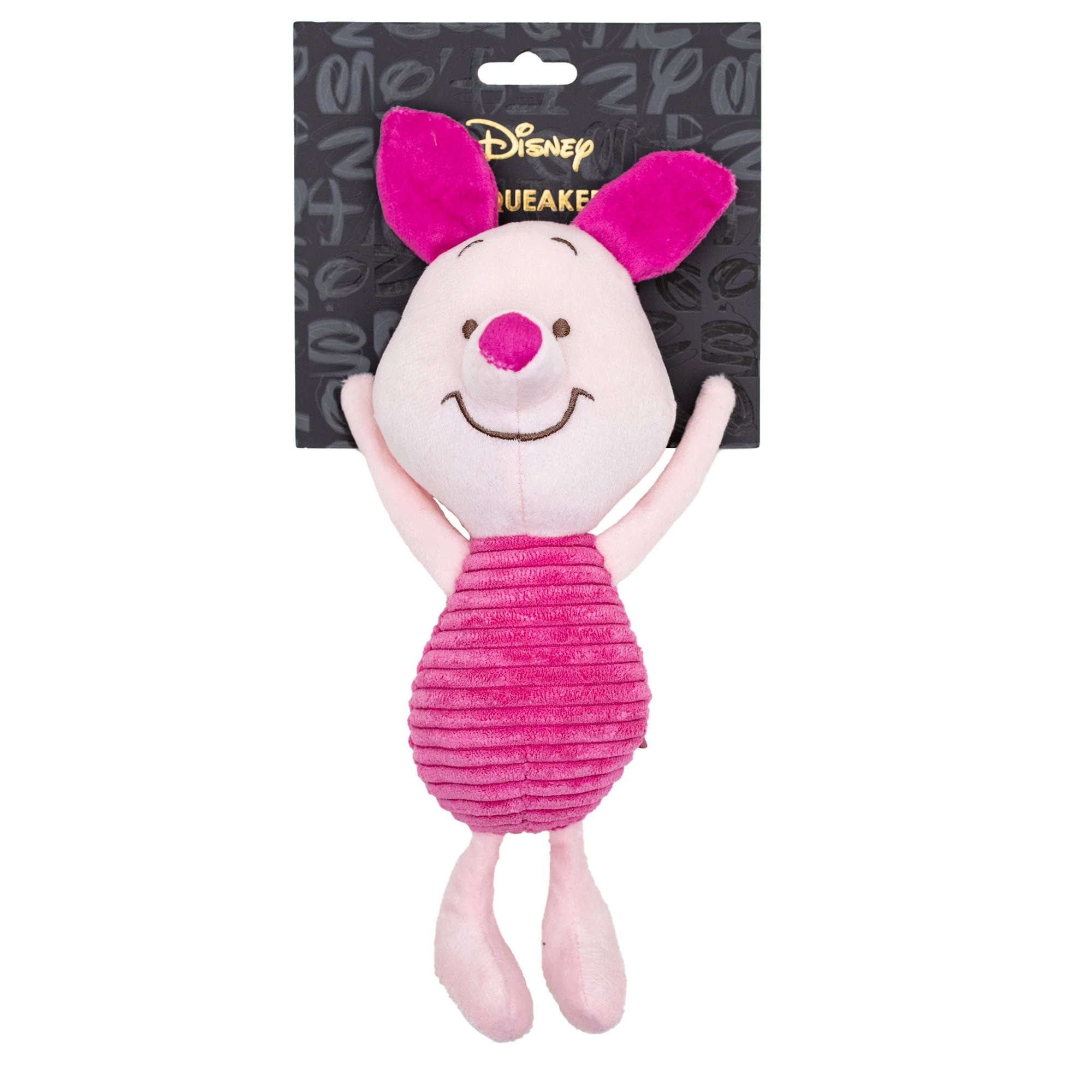 Dog Toy Squeaker Plush - Winnie the Pooh Piglet Arms Up Sitting Pose - Image 4