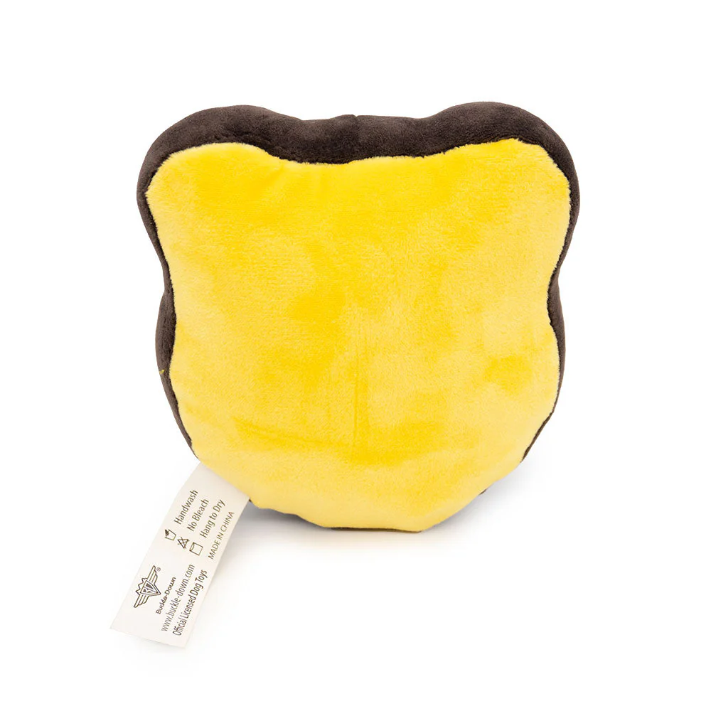 Dog Toy Squeaker Plush - Winnie the Pooh Smiling Face Yellow - Image 3