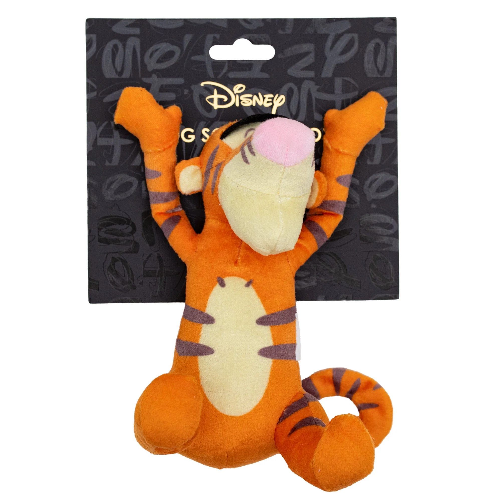 Dog Toy Squeaker Plush - Winnie the Pooh Tiggers Arms Up Sitting Pose - Image 4