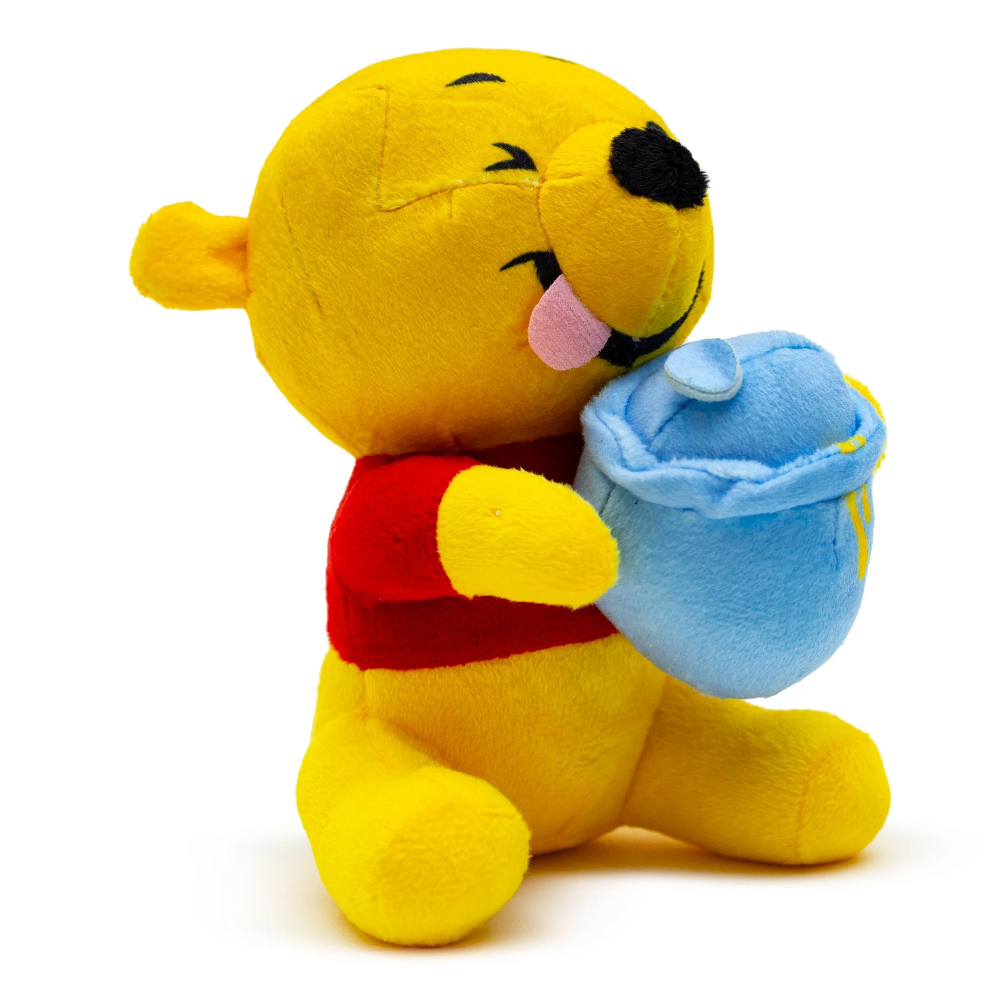 Dog Toy Squeaker Plush - Winnie the Pooh Winking Hunny Pot Sitting Pose - Image 2