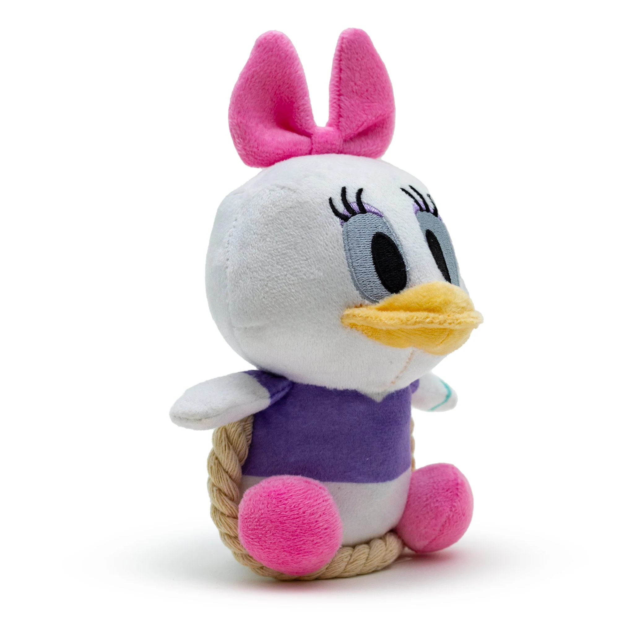 Dog Toy Squeaker Plush with Rope - Disney Daisy Duck Chibi Sitting Pose - Image 2